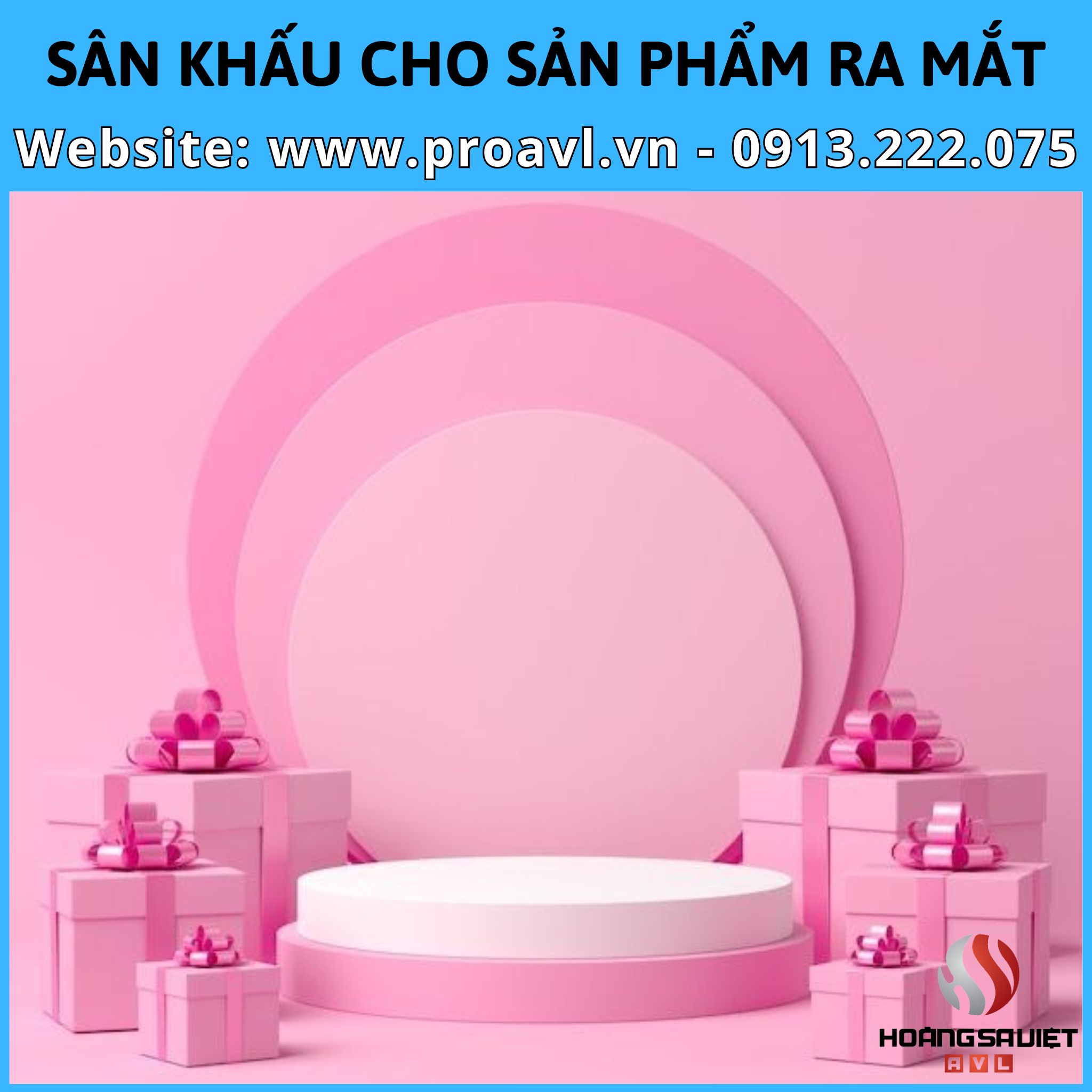 Stage podium for product launch ceremony