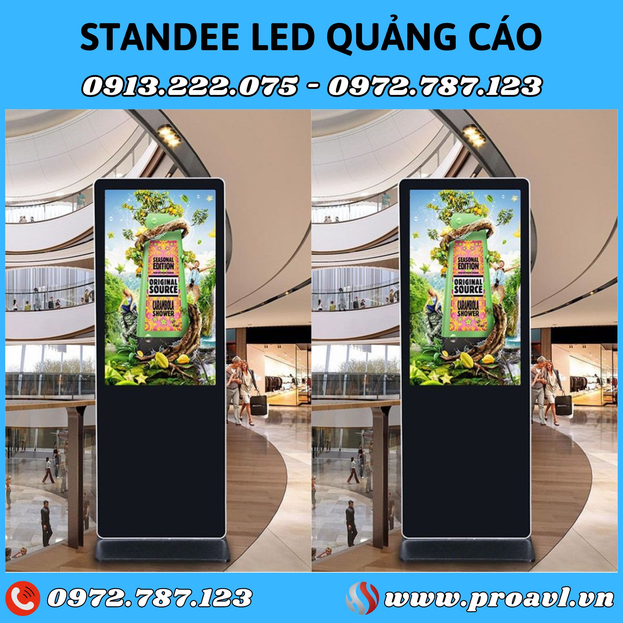 Rent LED advertising standees at HSV ProAVL