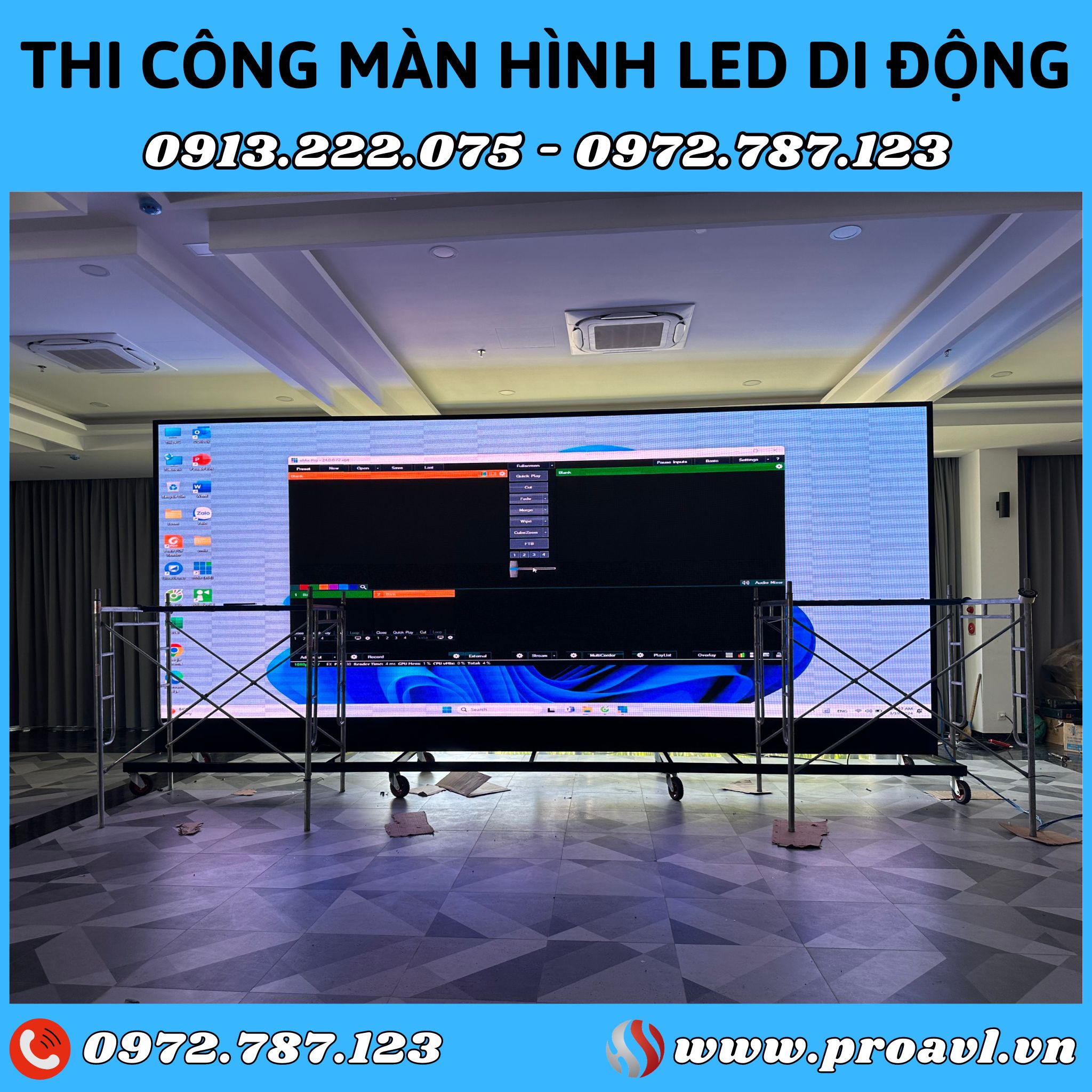Portable frame LED screen