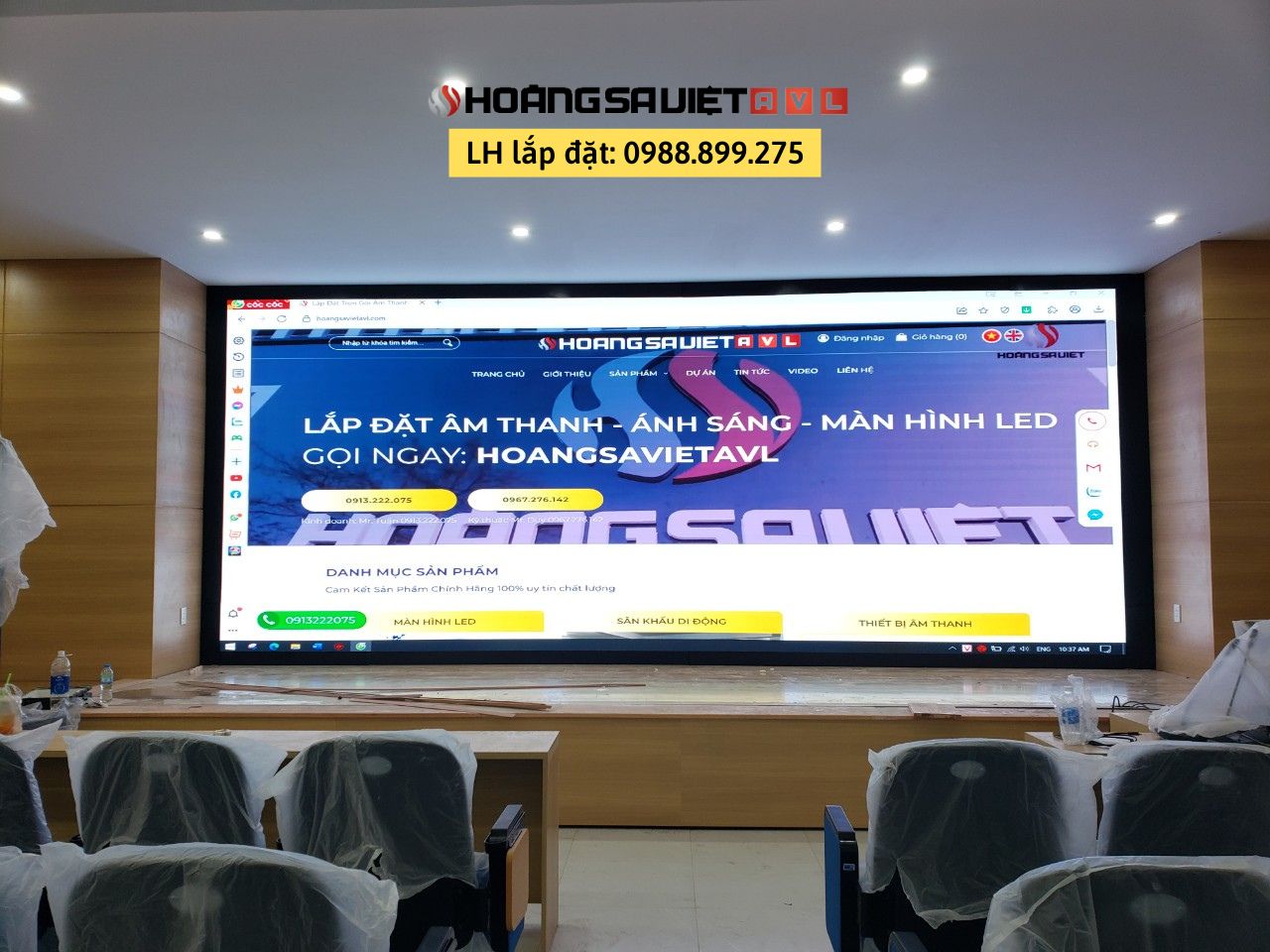 HSV AVL constructs LED screens for auditoriums in Hanoi