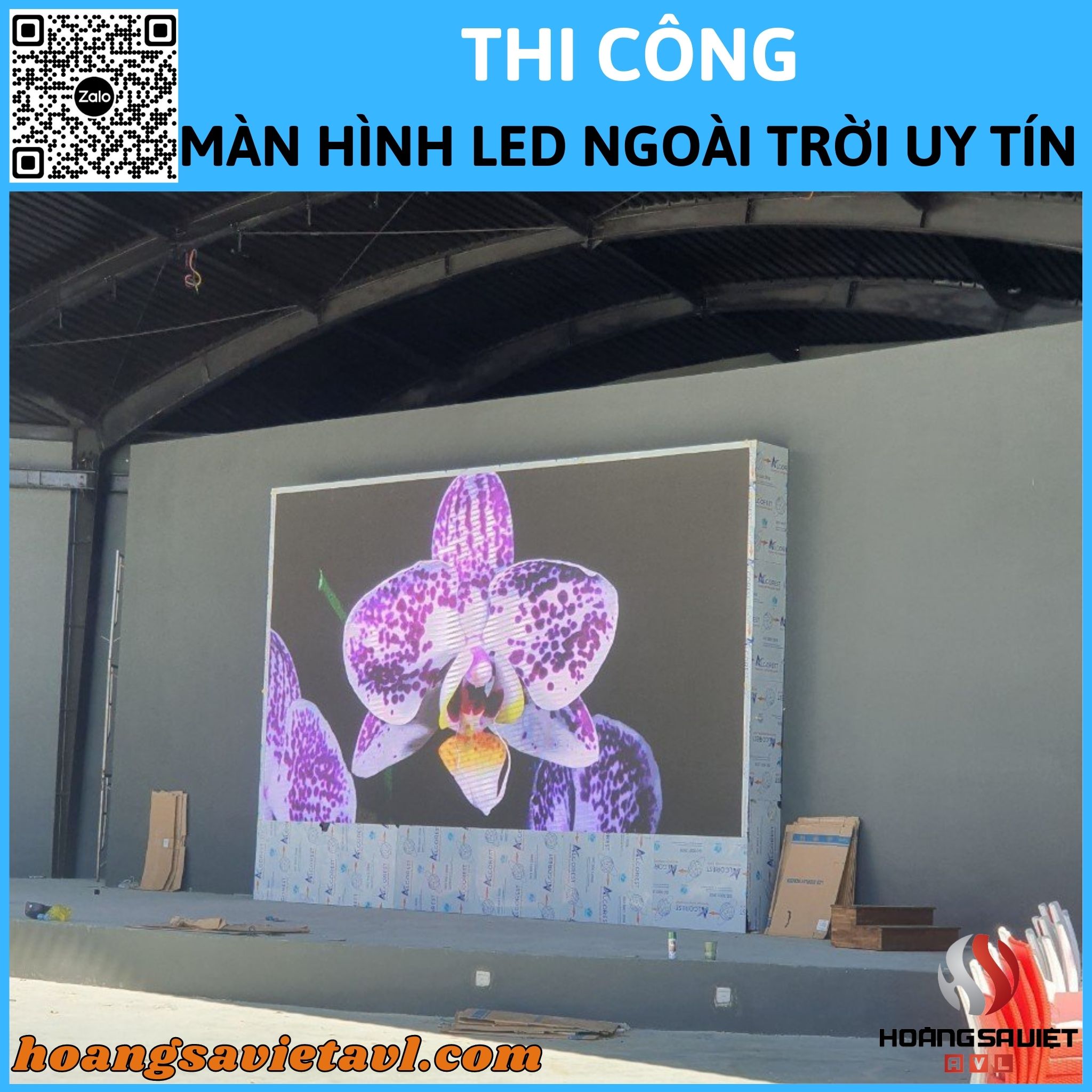 Thi công màn hình Led ngoài trời uy tín 