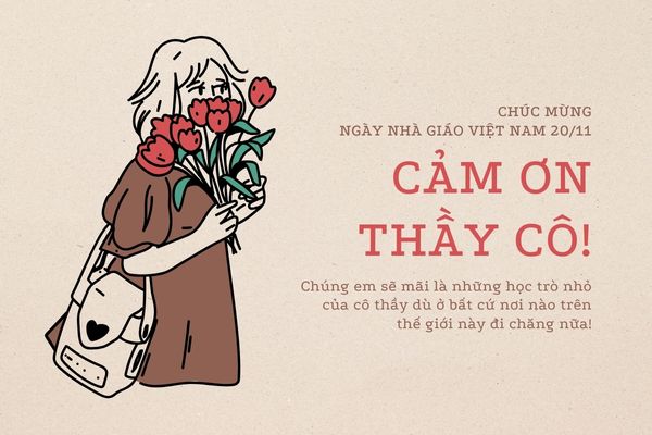 Mẫu thiệp chúc mừng Ngày Nhà Giáo Việt Nam