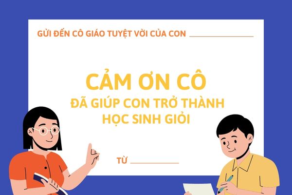 Mẫu thiệp chúc mừng Ngày Nhà Giáo Việt Nam đẹp