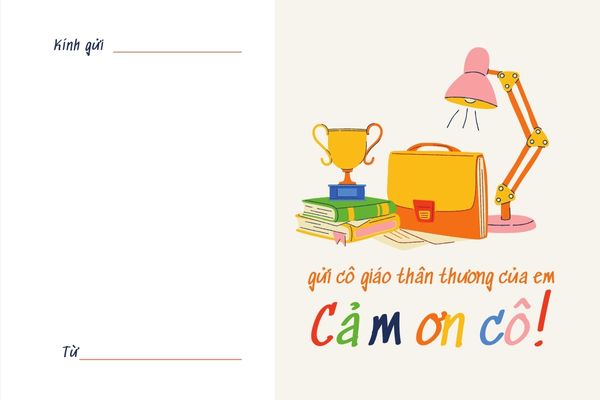 Một số mẫu thiệp chúc mừng Ngày Nhà Giáo Việt Nam đẹp