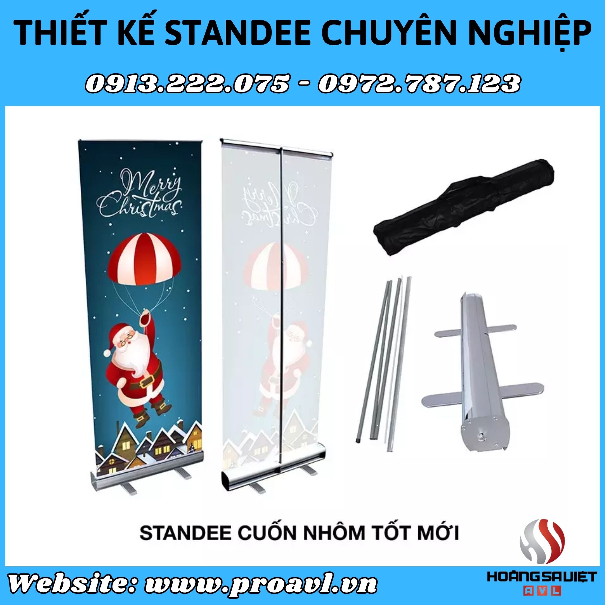 Cheap aluminum rolling standee in Hanoi