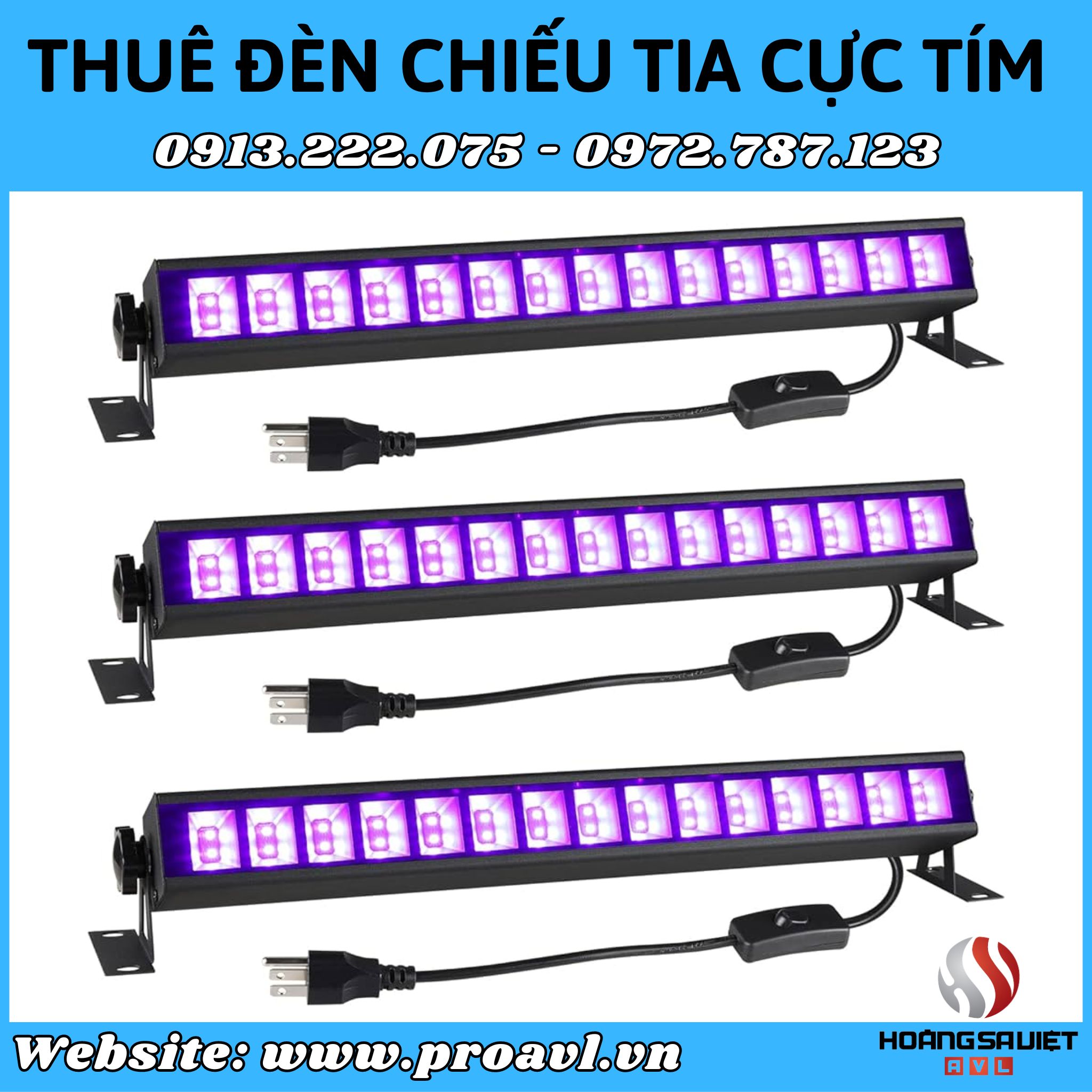 Rental of stage ultraviolet lights