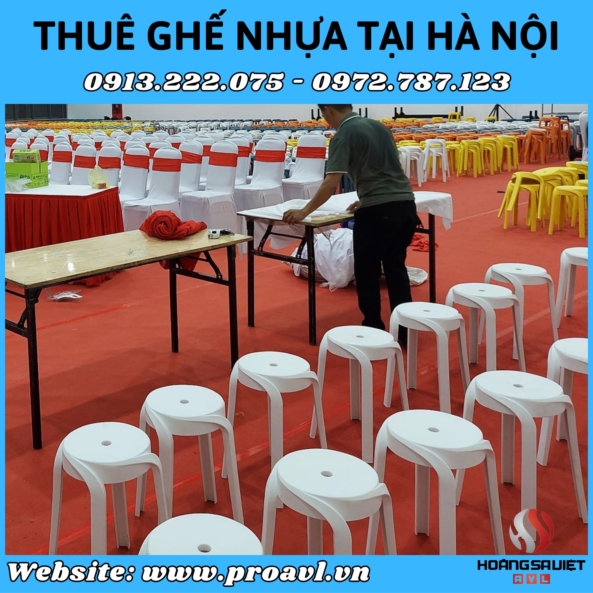 Cho thuê ghế nhựa giá rẻ tại Hà Nội
