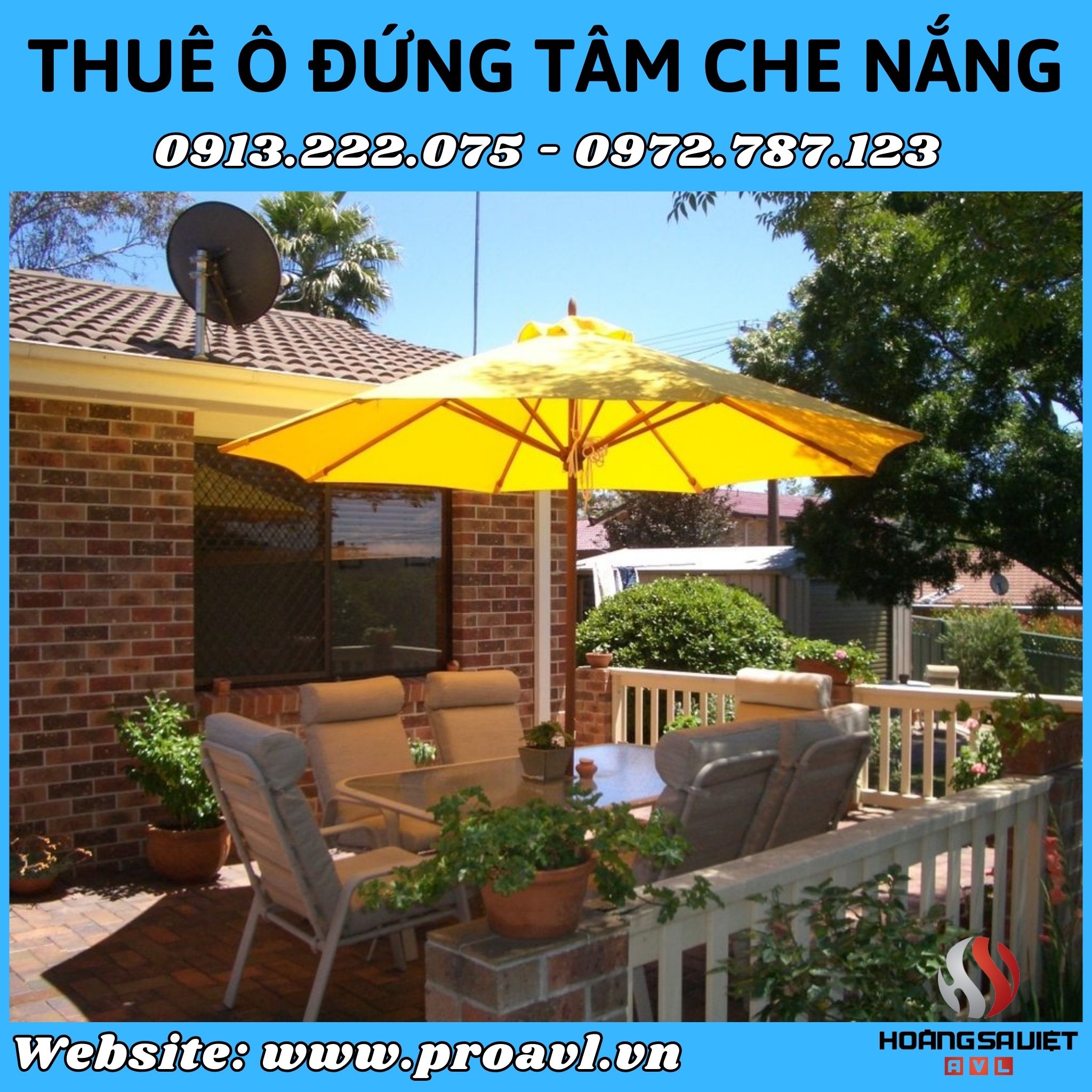 Rent cheap event sunshade umbrellas in Hanoi