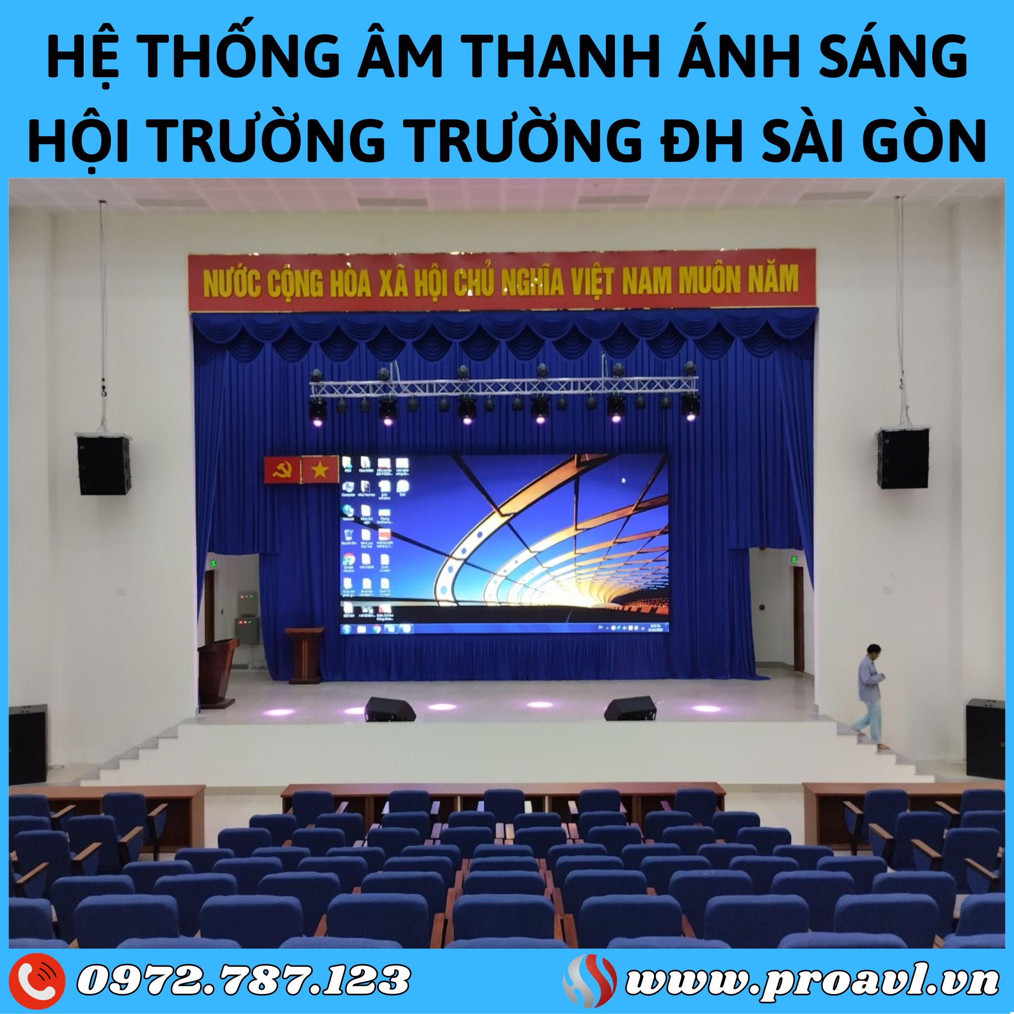 Sound and lighting system of Saigon University hall