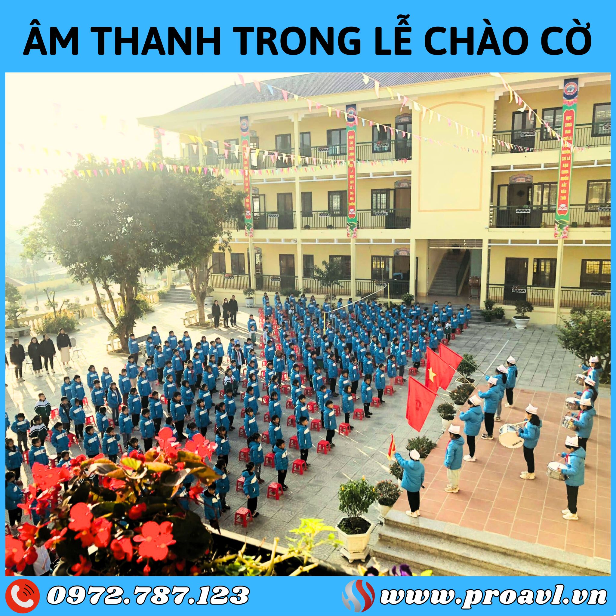 Sound system for the flag raising ceremony