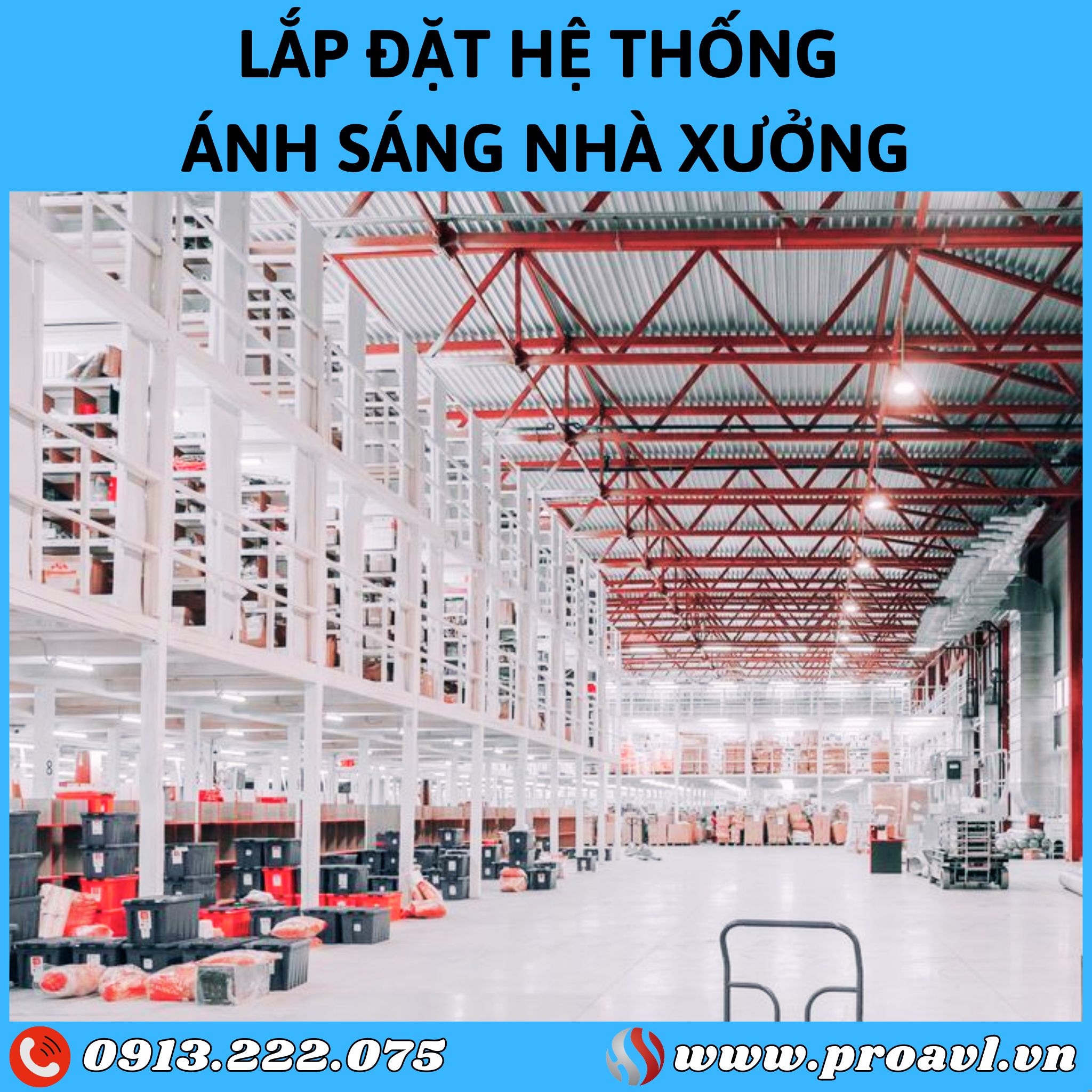 Install factory lighting system