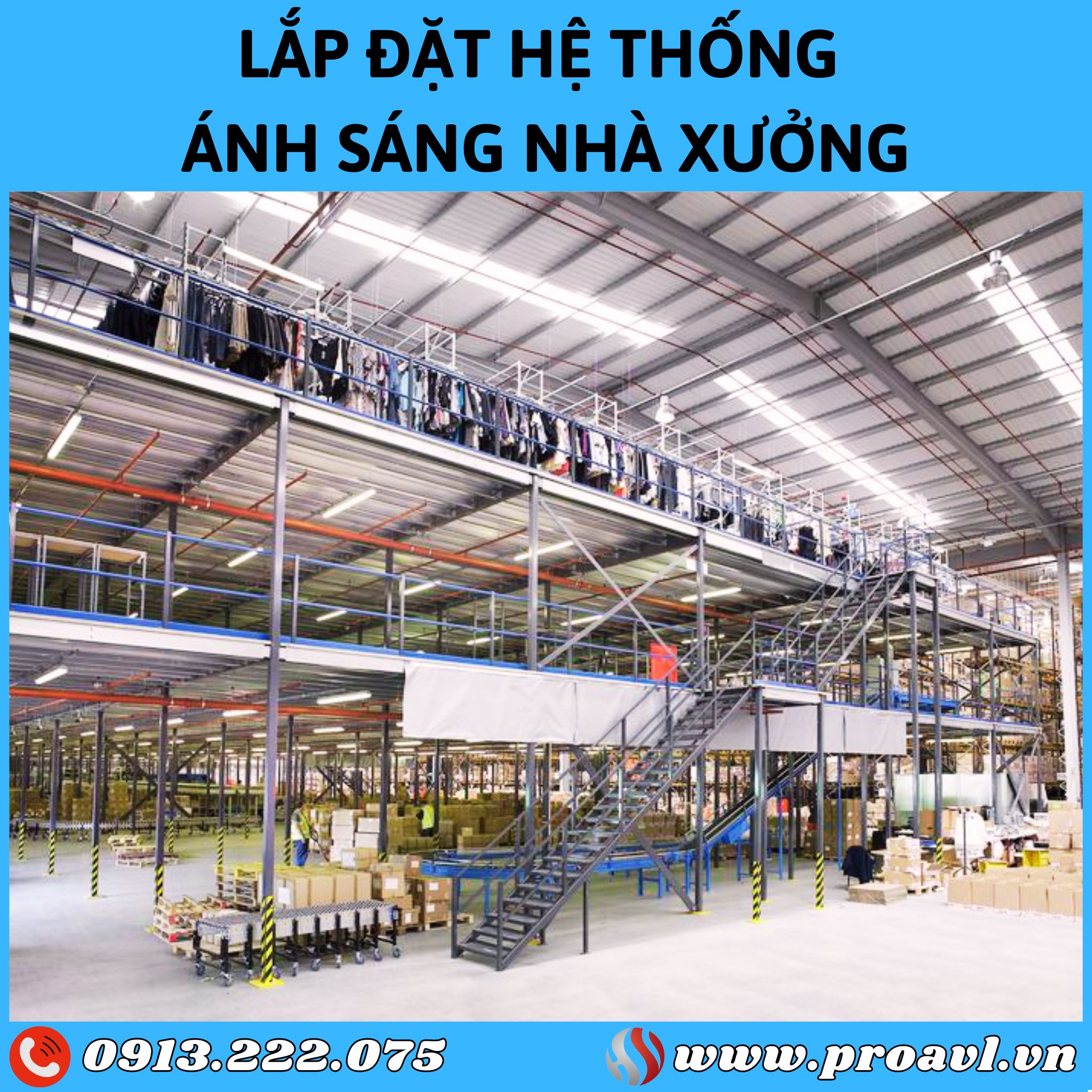 Construction & Installation of factory and warehouse lighting systems
