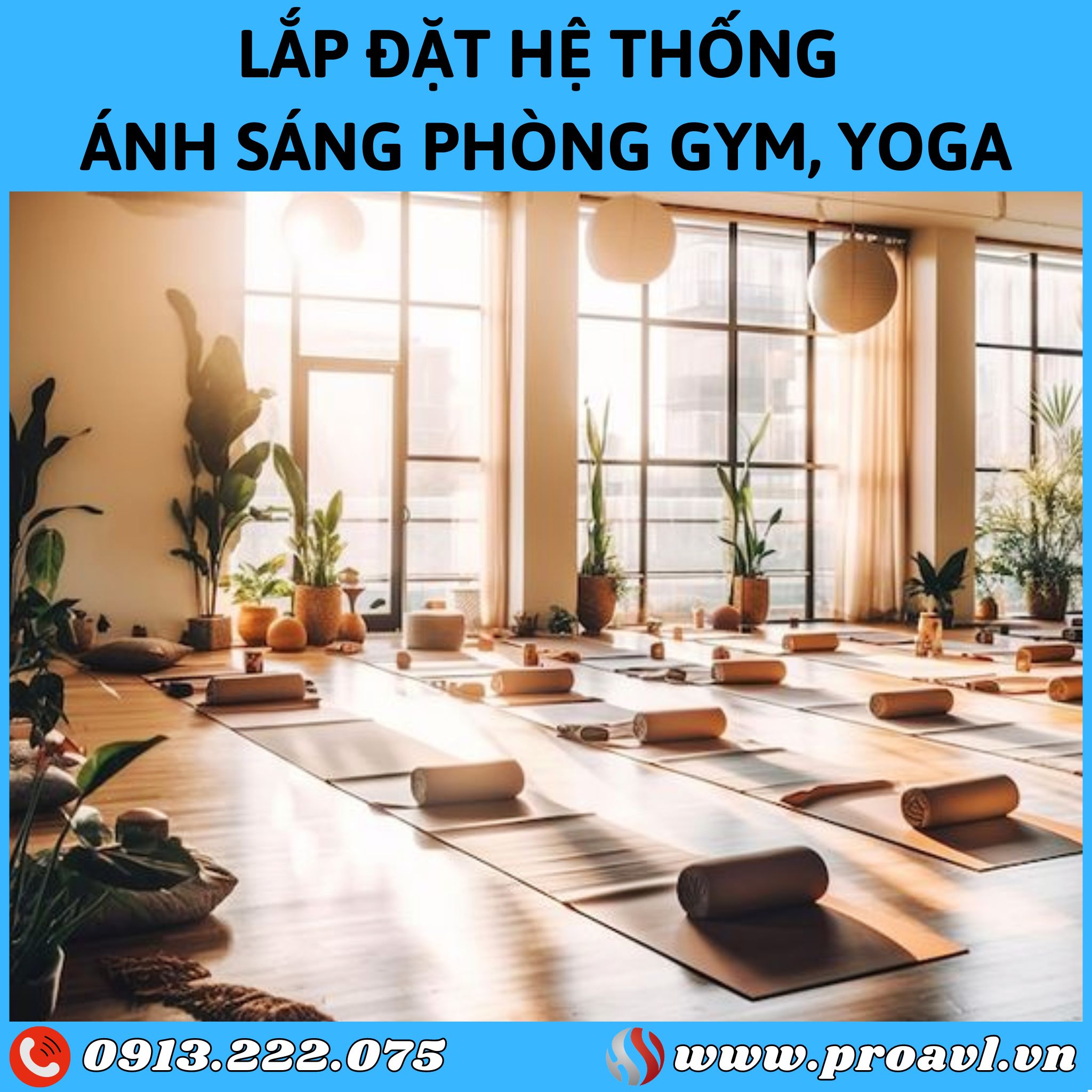 Construction and installation of Yoga room lighting system