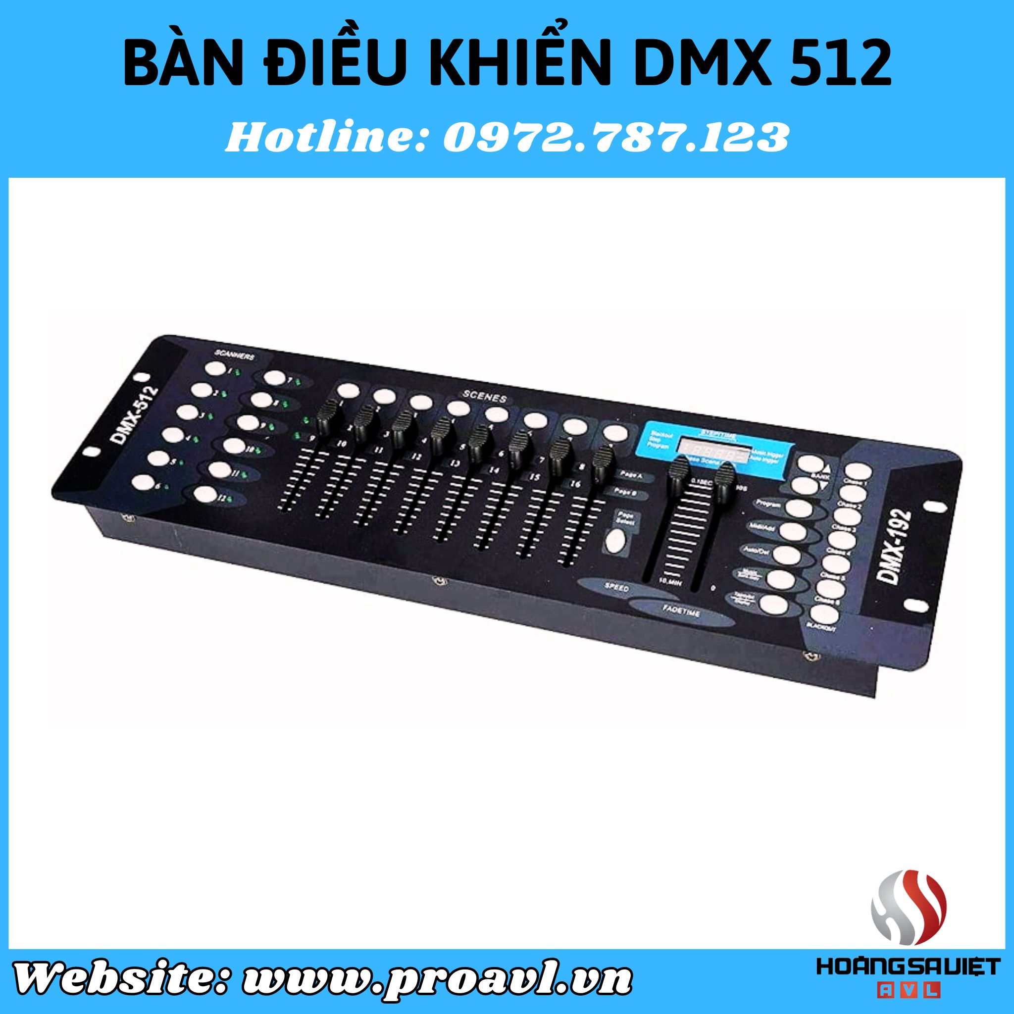 DMX 512 lighting console