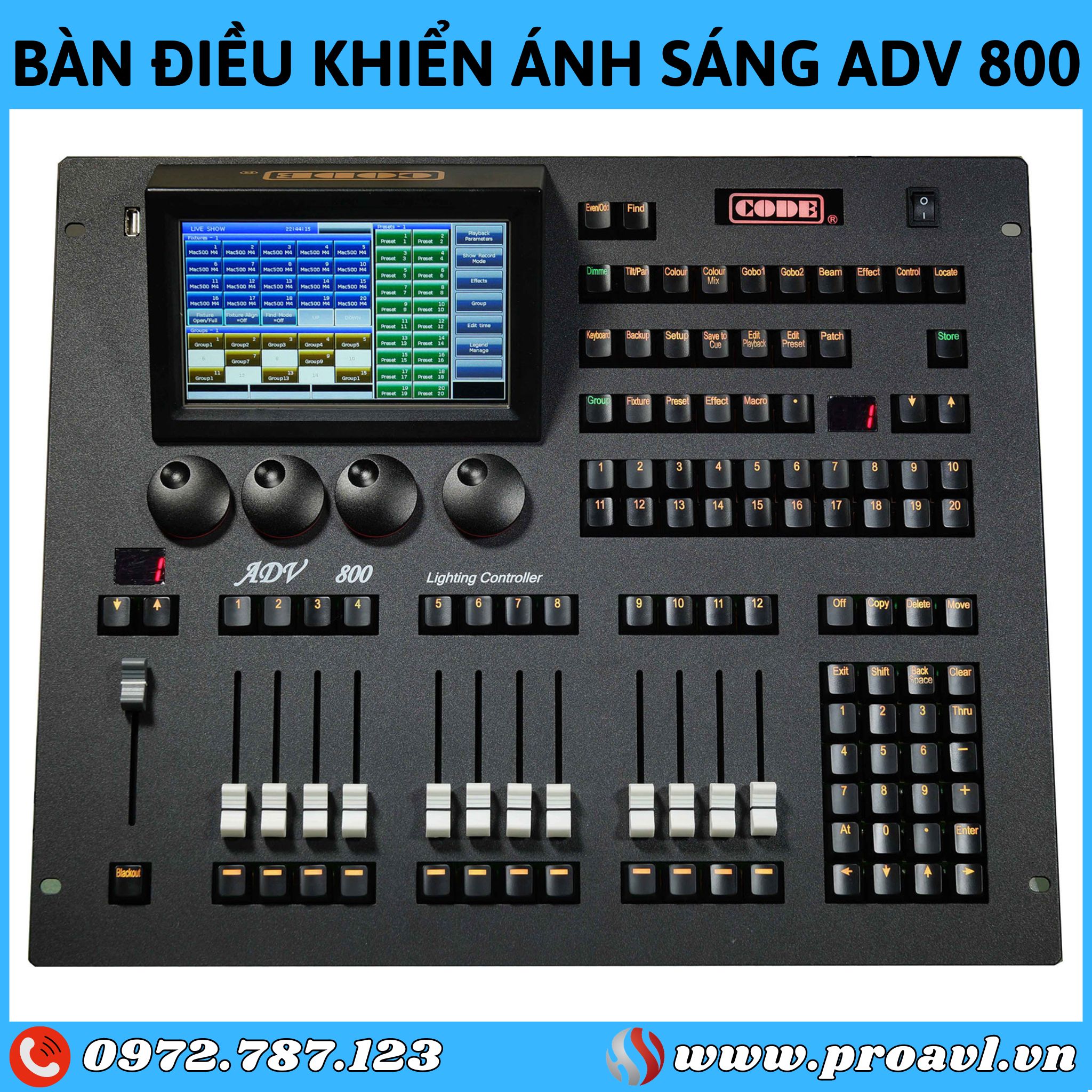 CODE stage lighting control desk