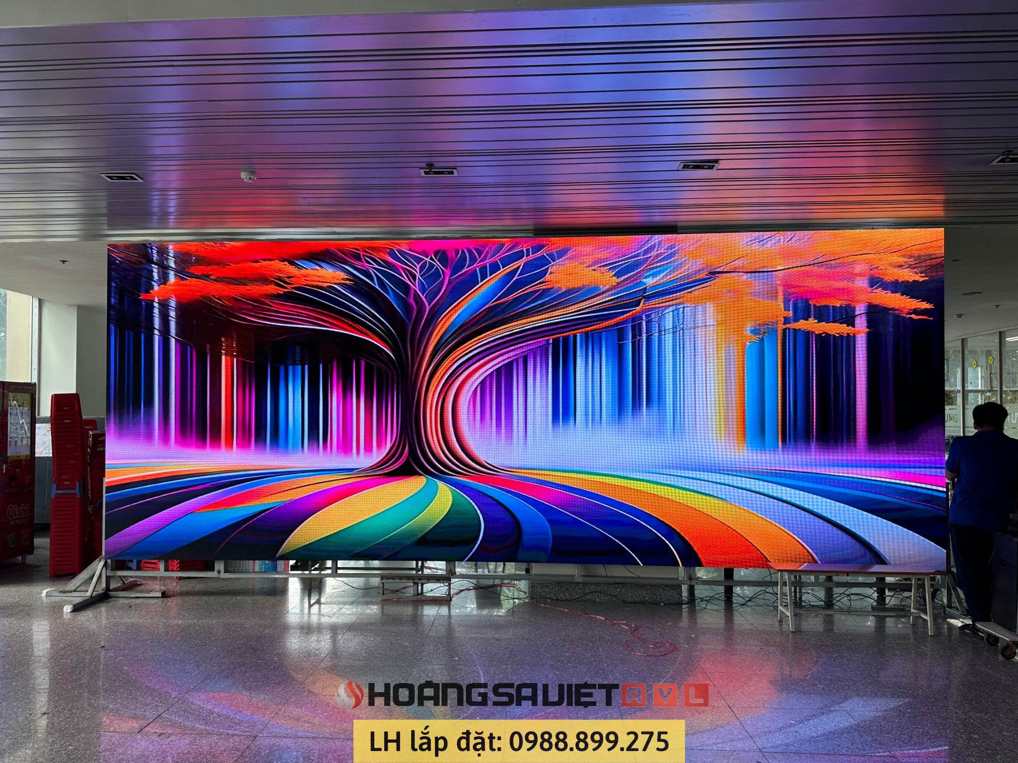 Construction and installation of quality hall P3.91 LED screens