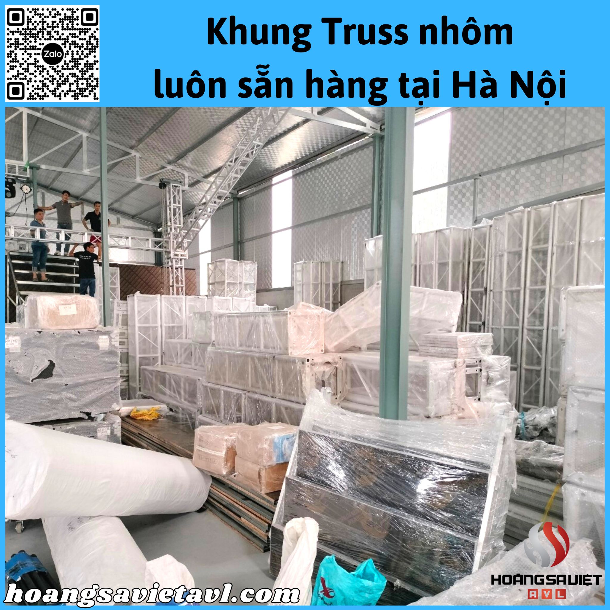 HSV AVL aluminum truss frame warehouse in Hanoi