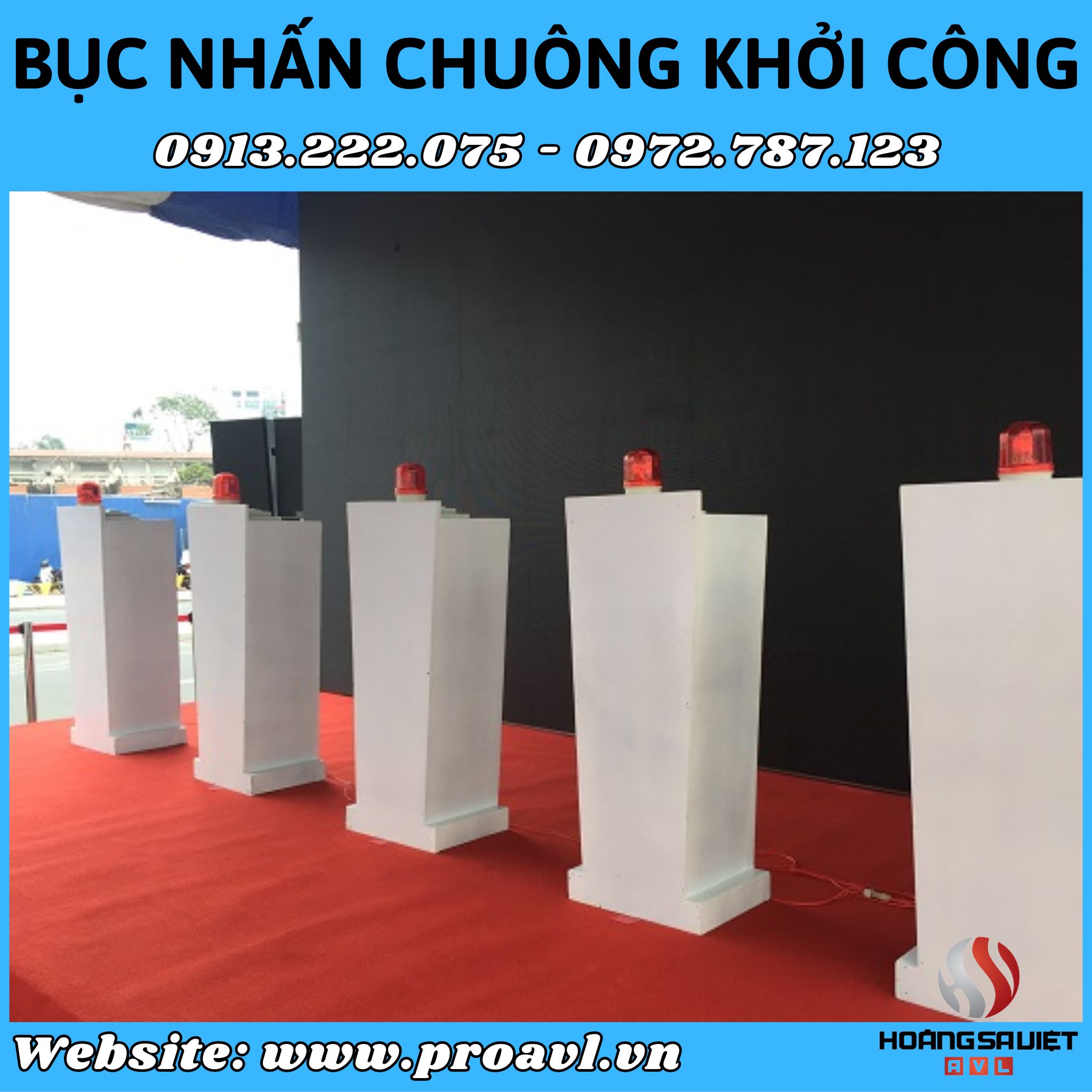 Platform for rent to press the Commencement button - Cheap groundbreaking in Hanoi