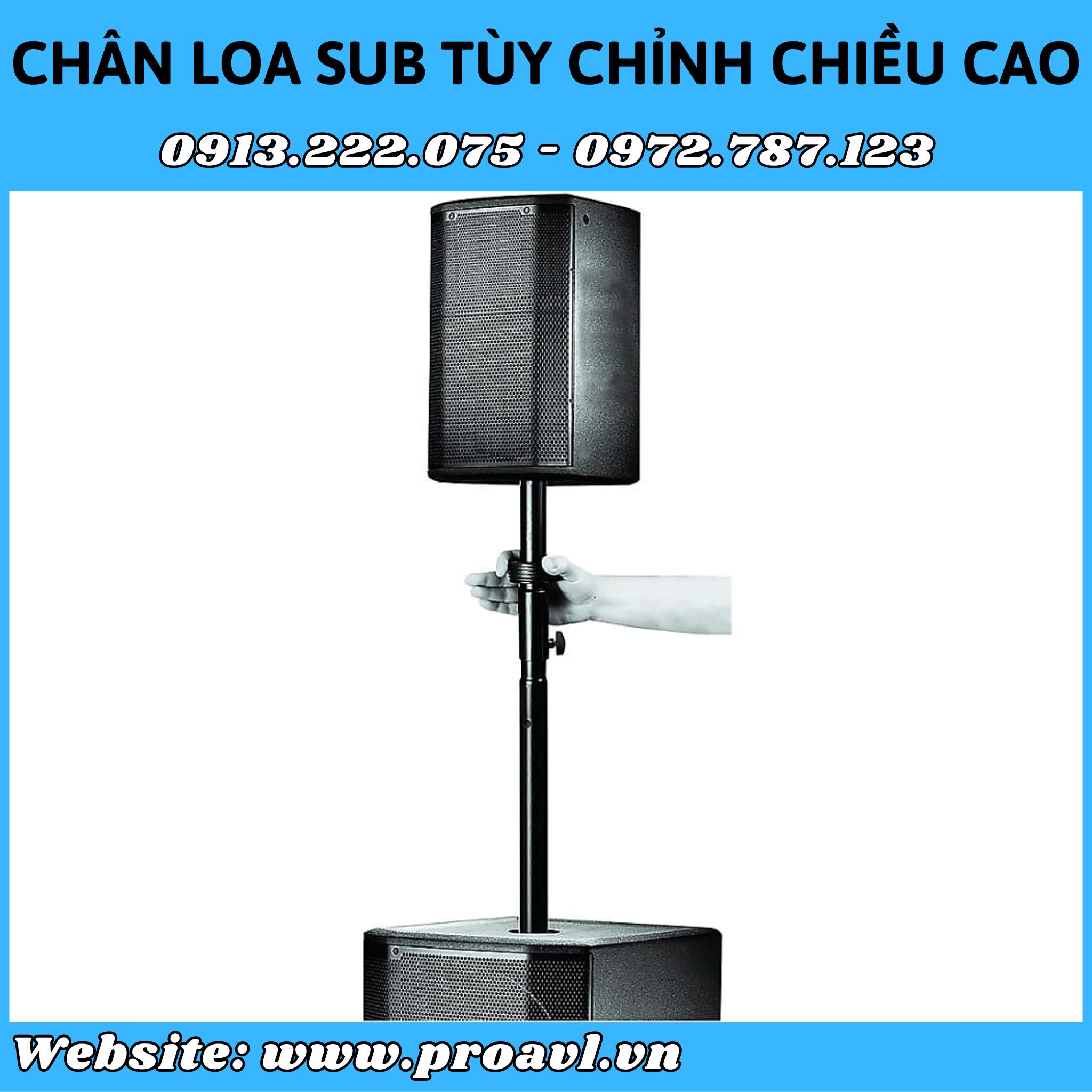 Sub speaker stand with adjustable height