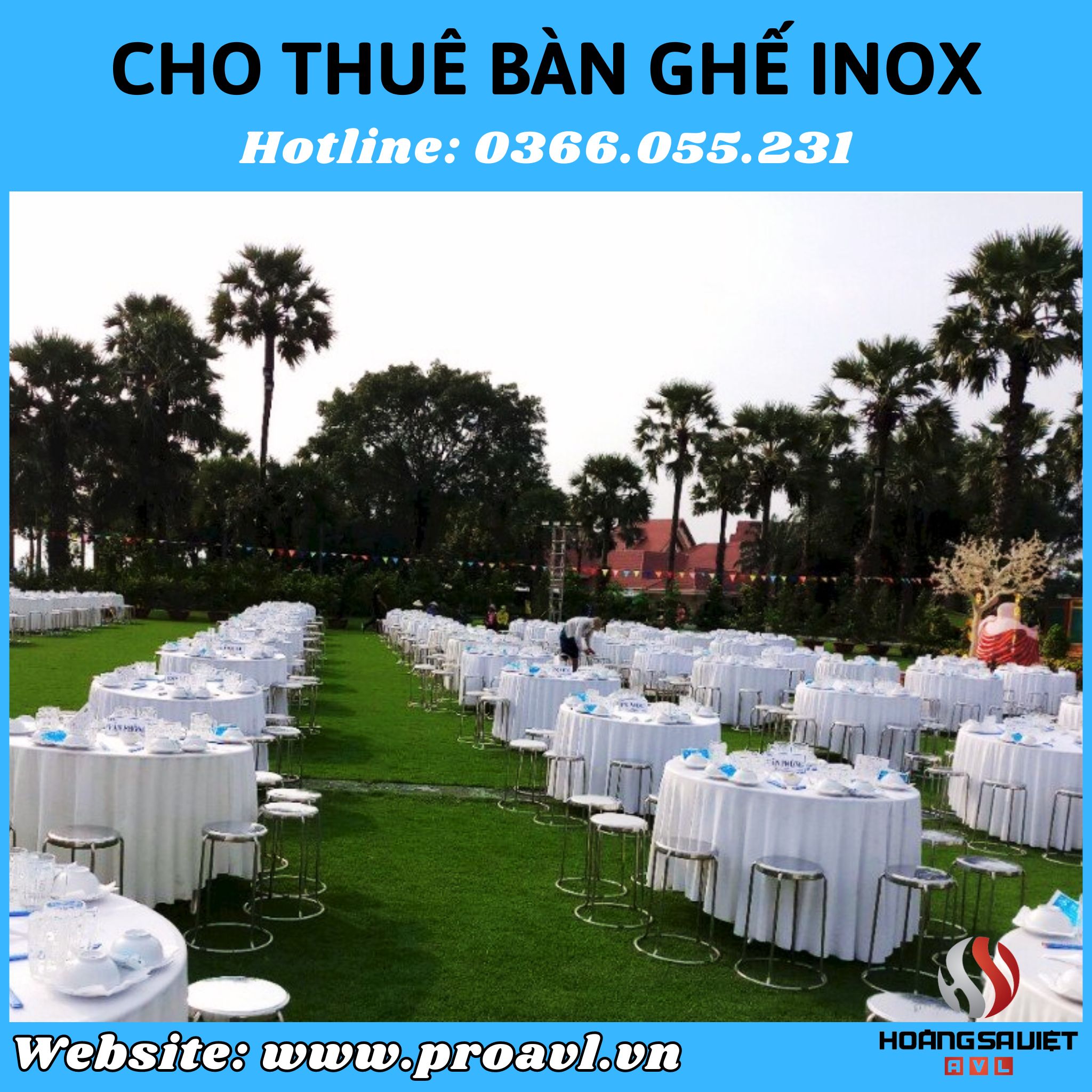 Cho thuê ghế Inox sự kiện tại Hà Nội