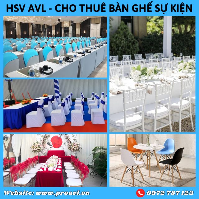 Cho thuê bàn ghế đám cưới sự kiện