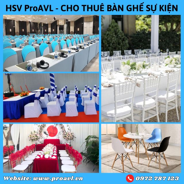 Cho thuê bàn ghế đám cưới sự kiện tại Hà Nội