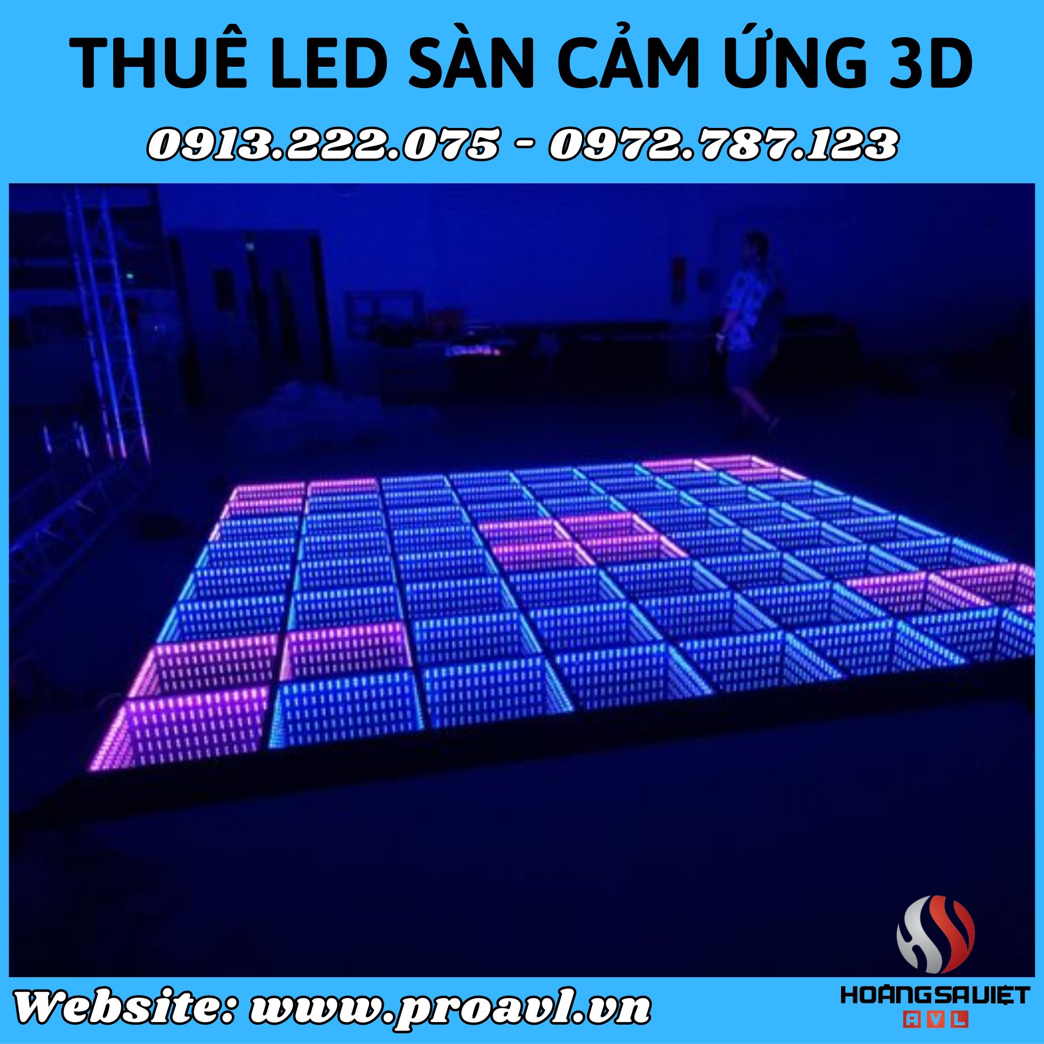 Cho thuê LED sàn cảm ứng 3D tại Hà Nội