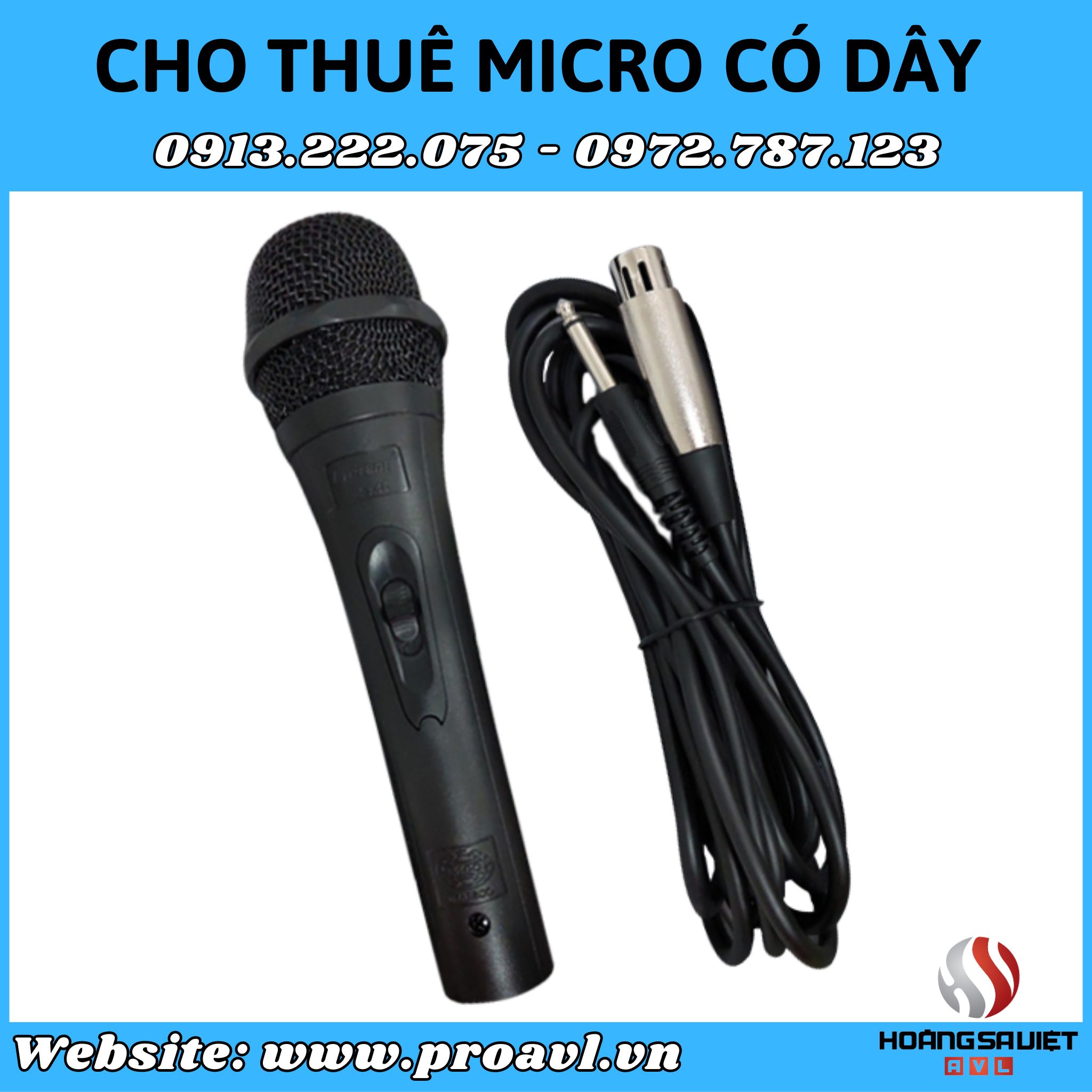 Handheld wired microphone rental