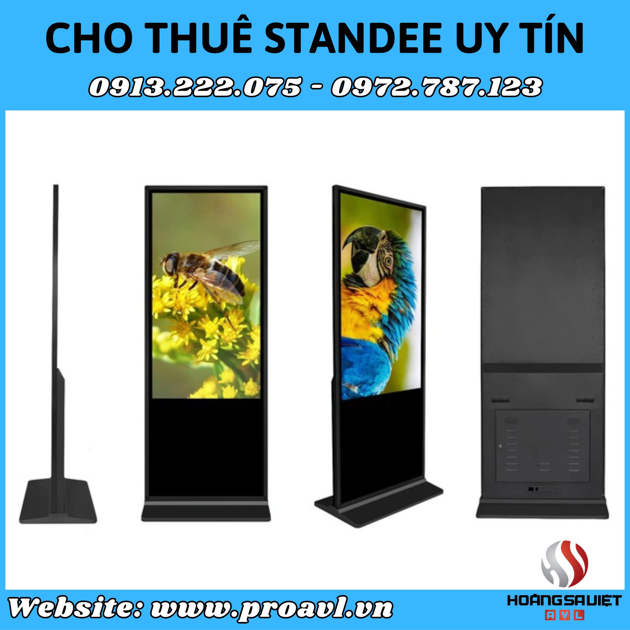 Prestigious electronic standee rental