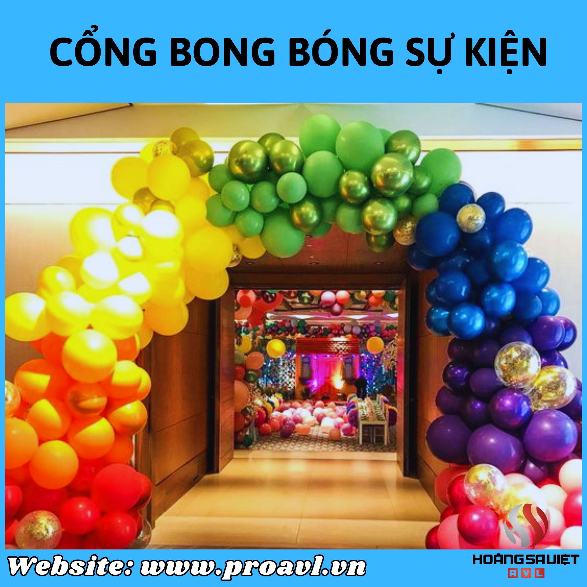 Trang trí cổng bóng Khai trương giá rẻ tại HSV ProAVL Hà Nội