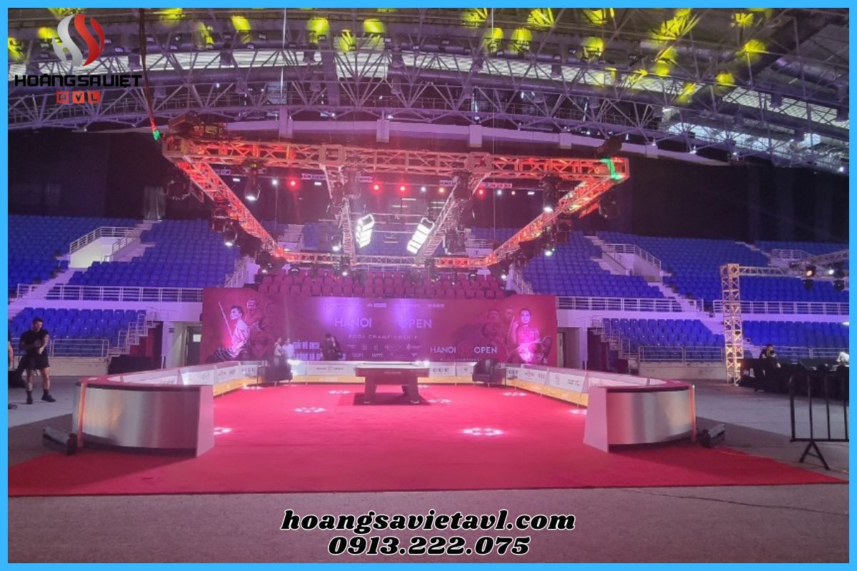 Providing event equipment at Vietnam Billards Promotion