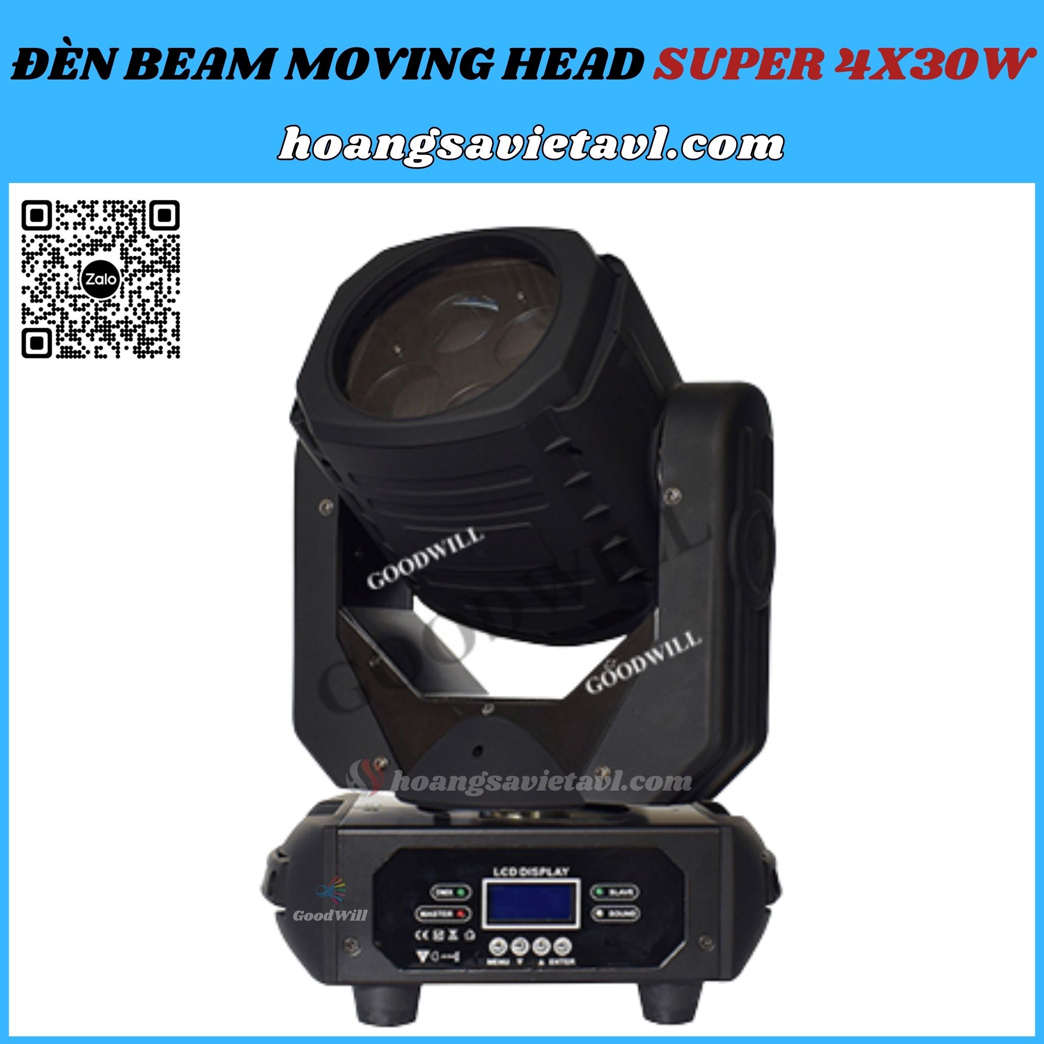 Đèn Beam Moving Head Super 4x30W GoodWill
