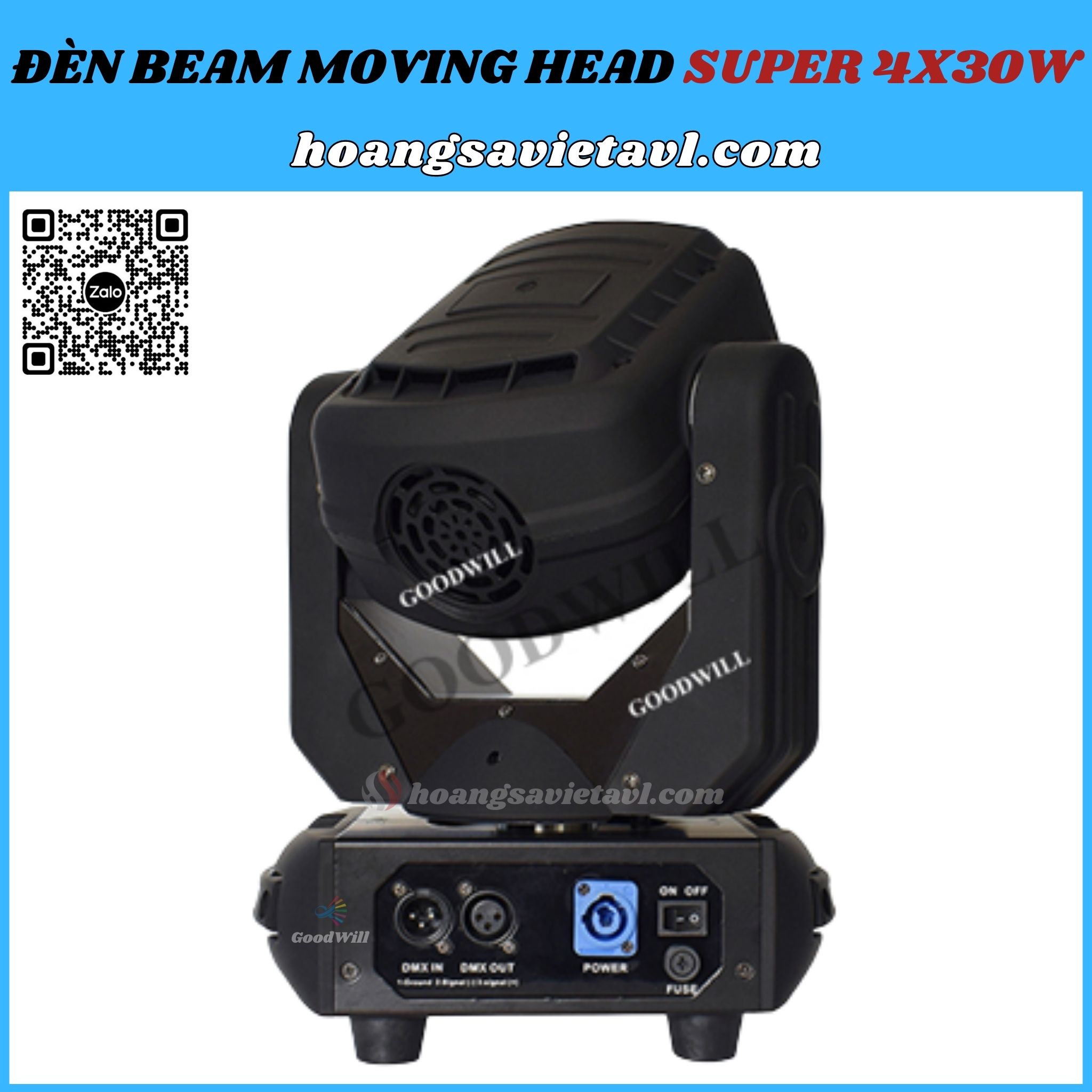 Đèn Beam Moving Head Super 4x30W GoodWill