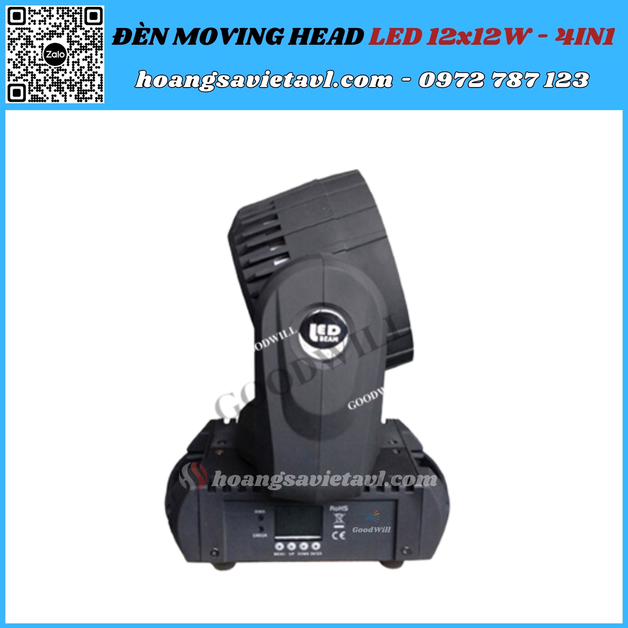 Moving Head Led Stage Light 12X12W - 4in1