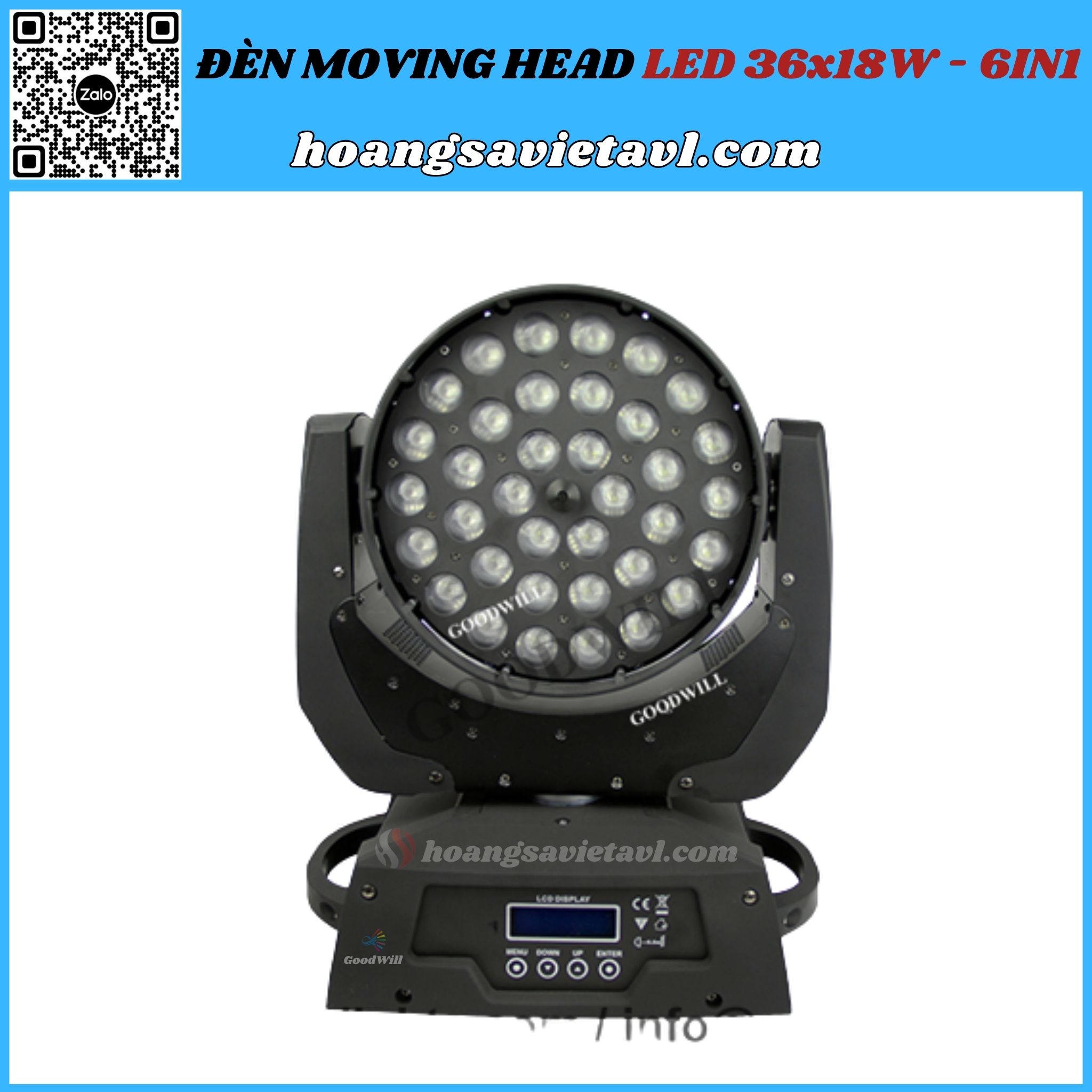 Đèn Moving Head Led 36x18W - 6IN1