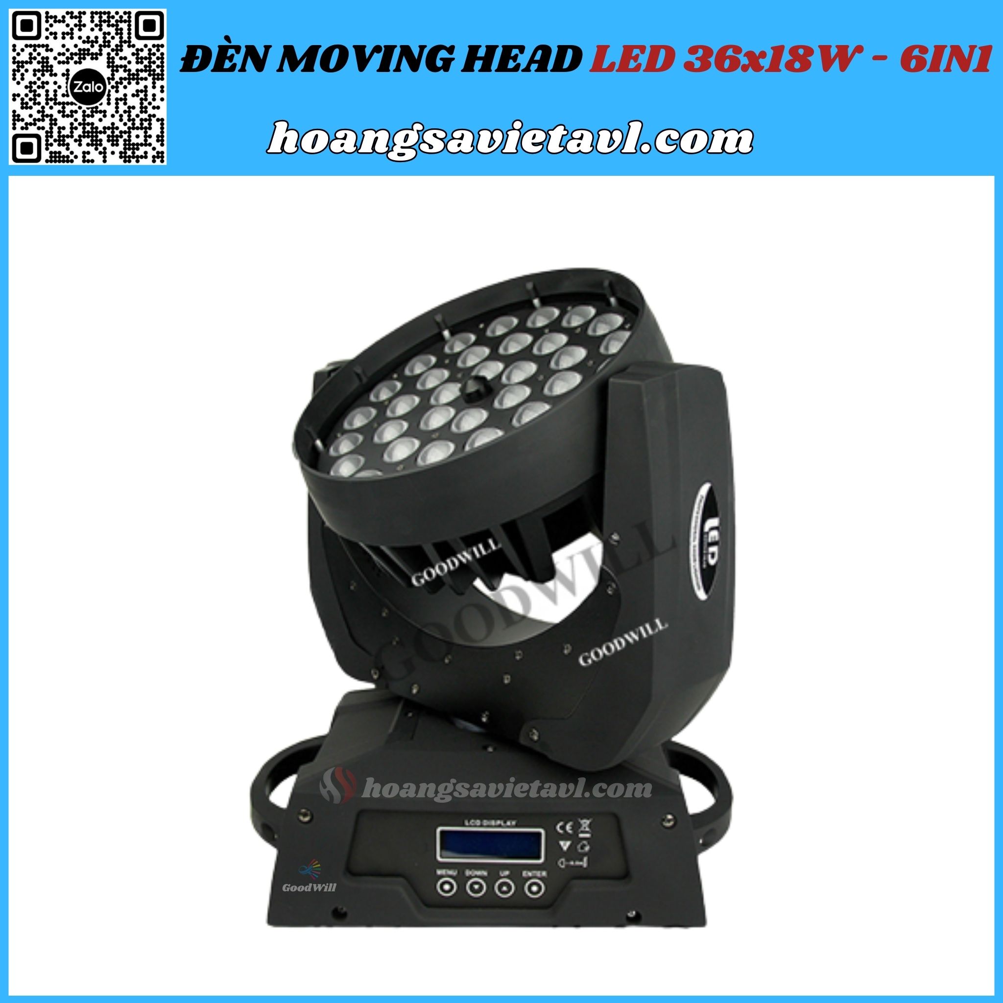 Đèn Moving Head Led 36x18W - 6IN1