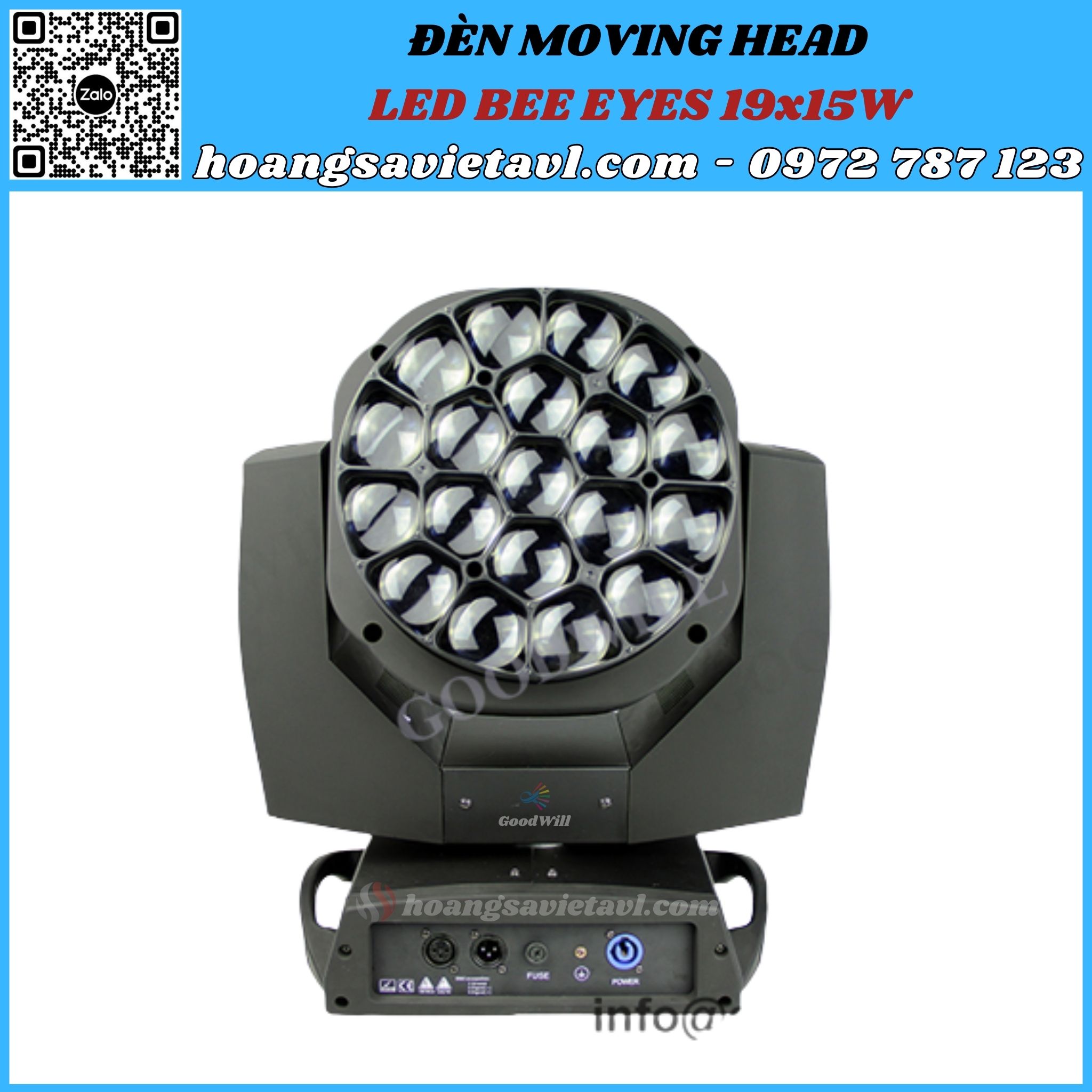 Moving Head Led Bee Eyes Light 19x15W