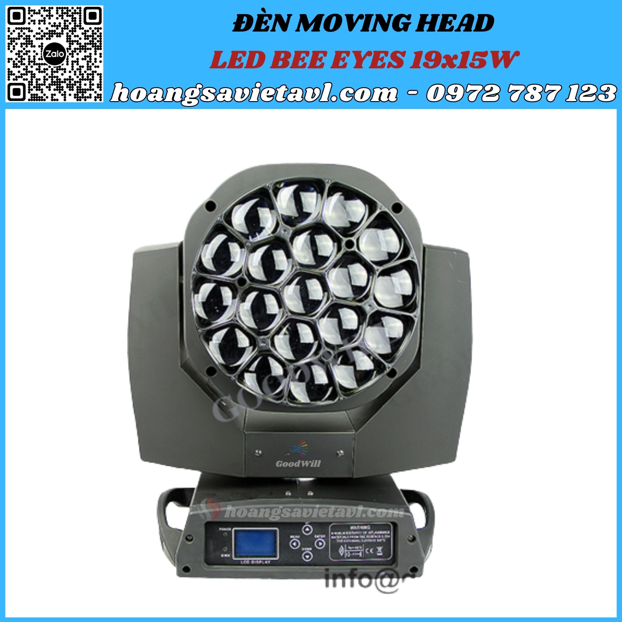 Moving Head Led Bee Eyes Light 19x15W