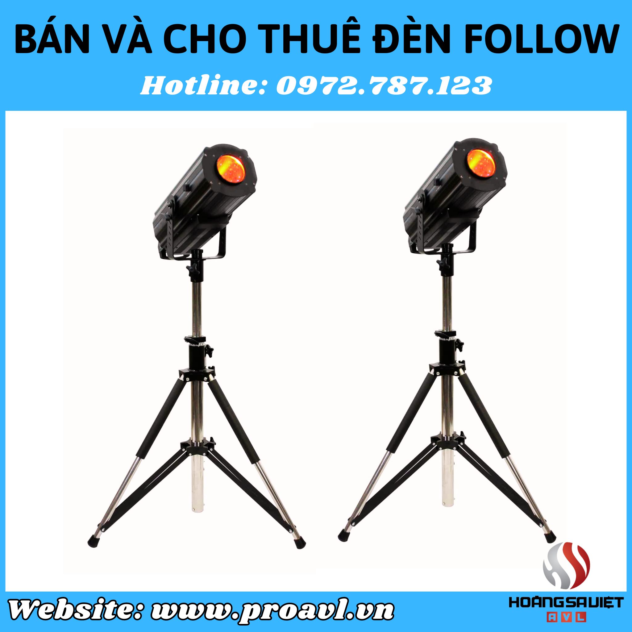 Cho thuê đèn Follow sân khấu chất lượng 