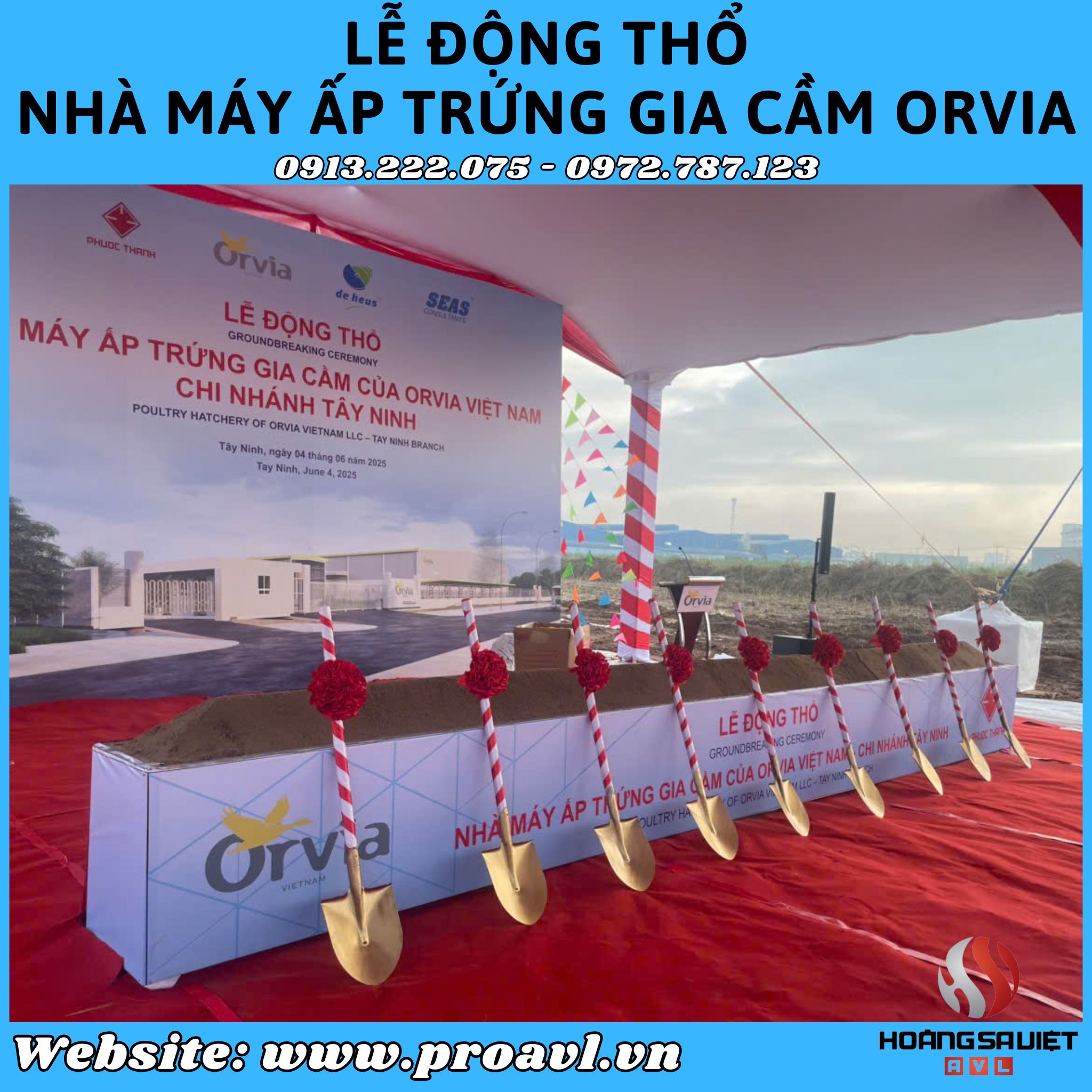 Hình ảnh Lễ Động Thổ Nhà Máy Ấp Trứng Gia Cầm Của Orvia Việt Nam