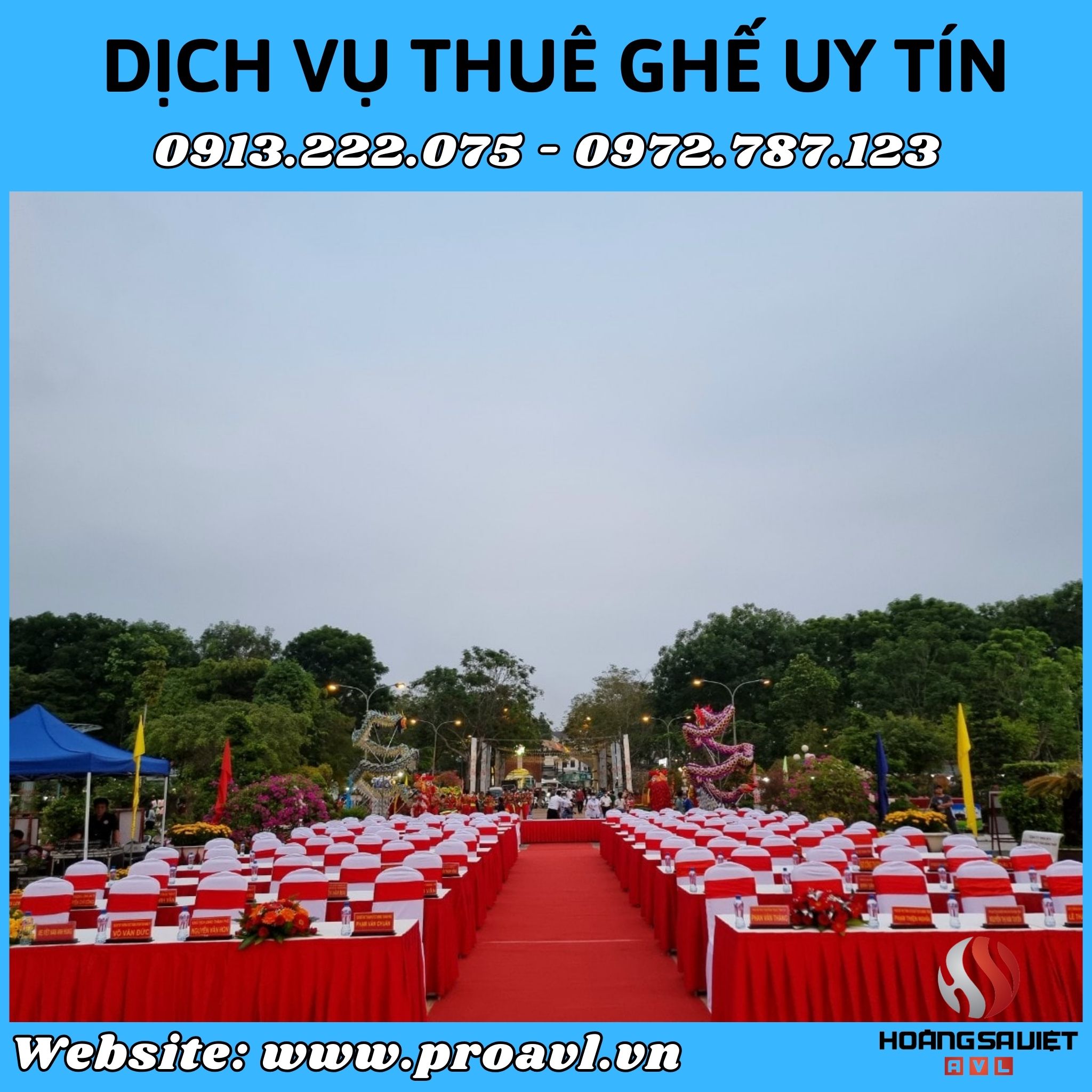 Dịch vụ cho thuê ghế Banquet sự kiện tại HSV ProAVL