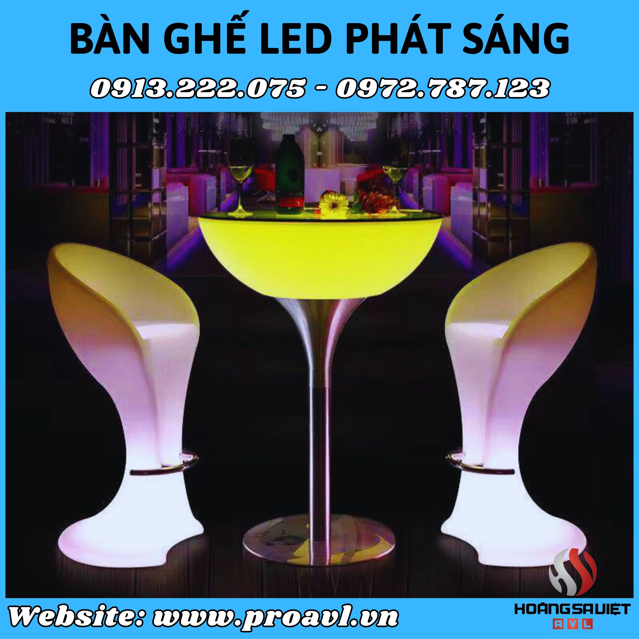 Cho thuê bàn ghế Led phát sáng giá rẻ tại Hà Nội