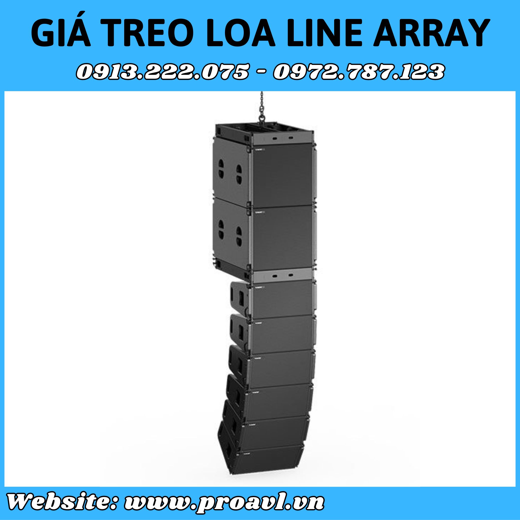 Line array speaker mount