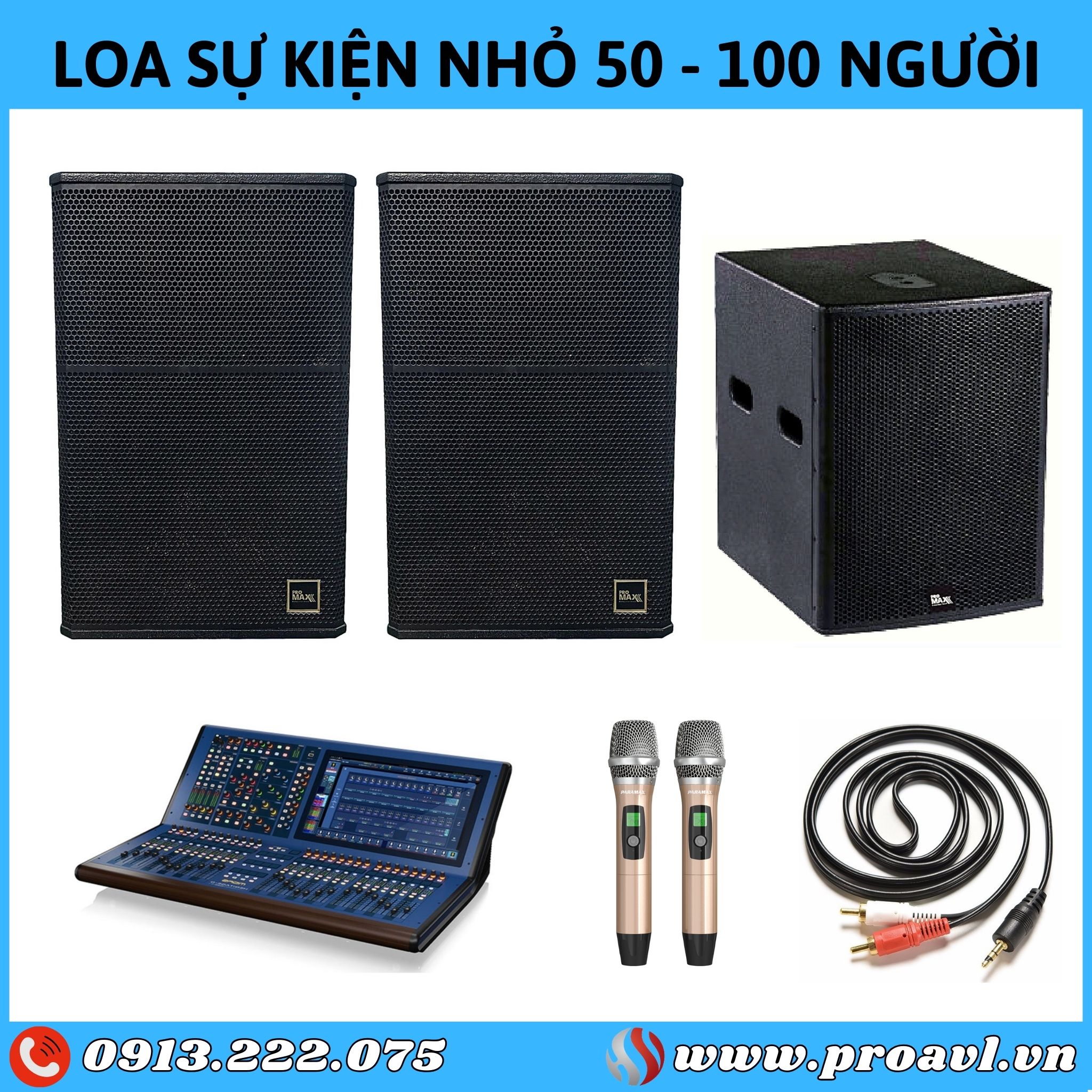Speaker system for small events of about 50 - 100 people
