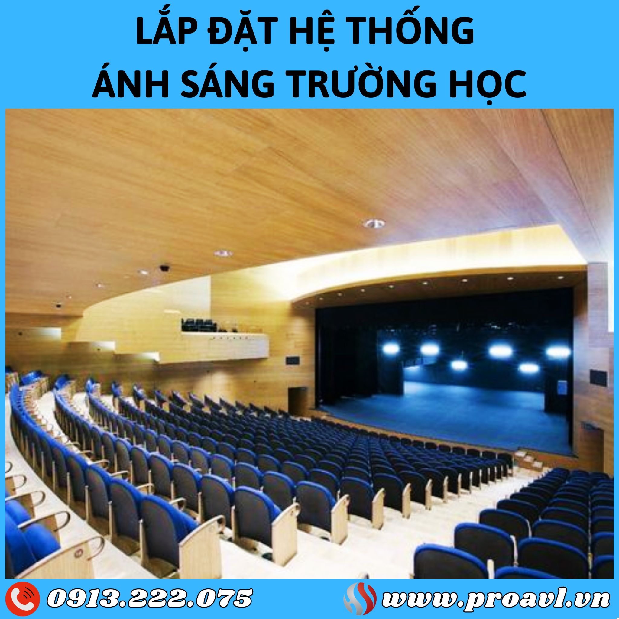 Hall lighting system at school