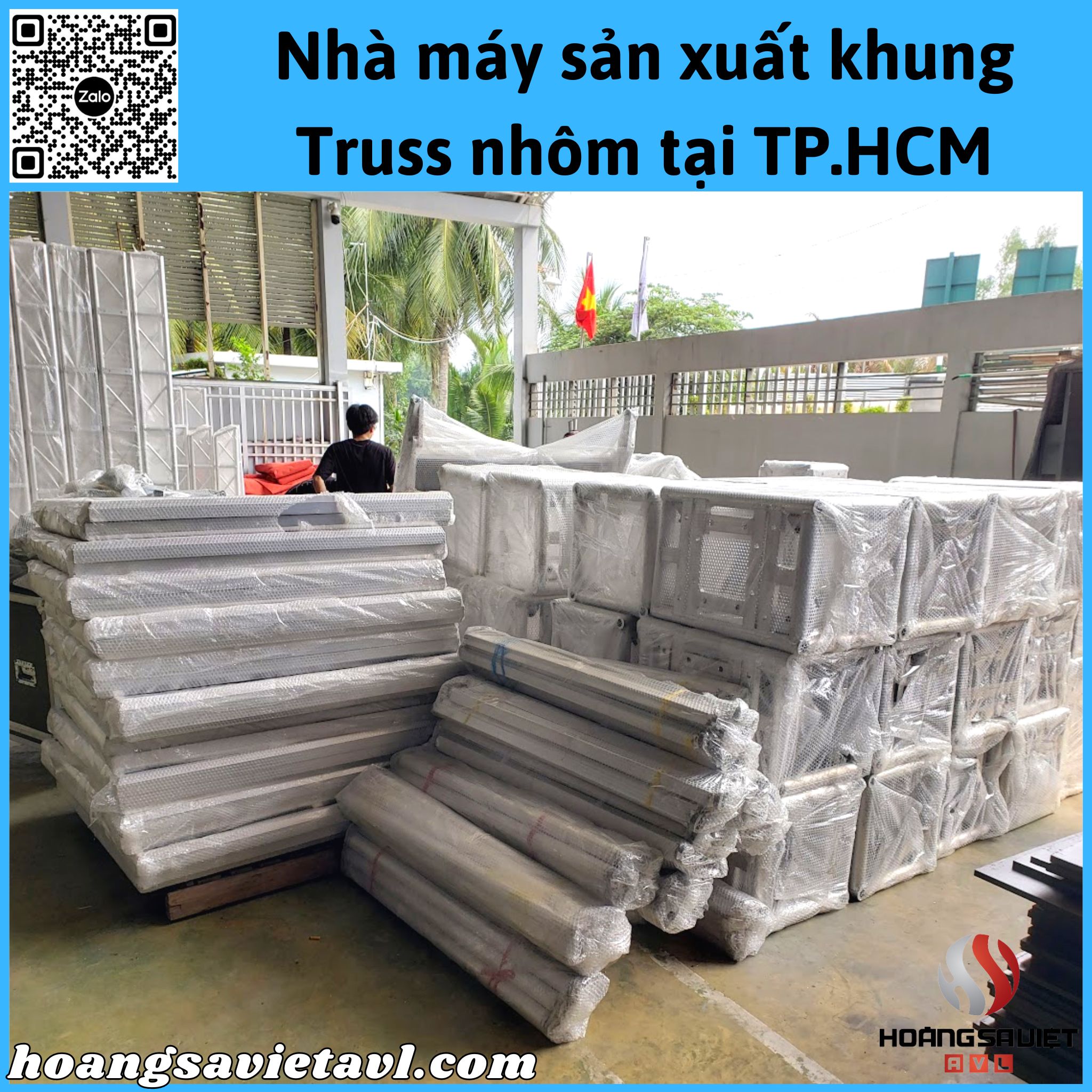 HSV AVL aluminum truss frame warehouse in Ho Chi Minh City