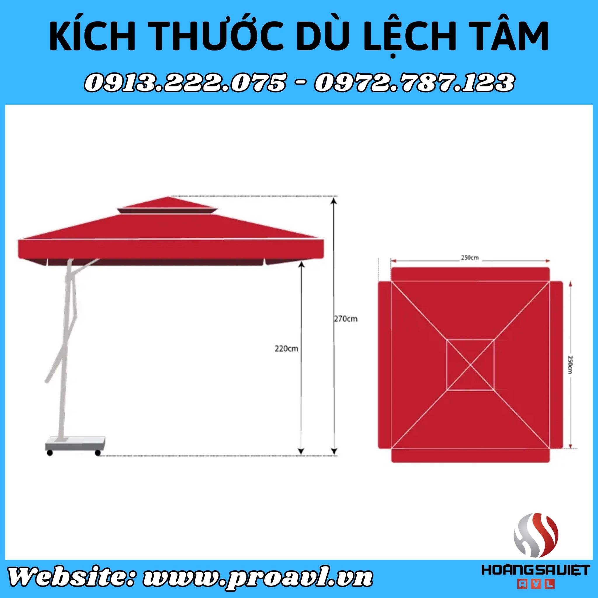 Kích thước ô lệch tâm tại HSV ProAVL
