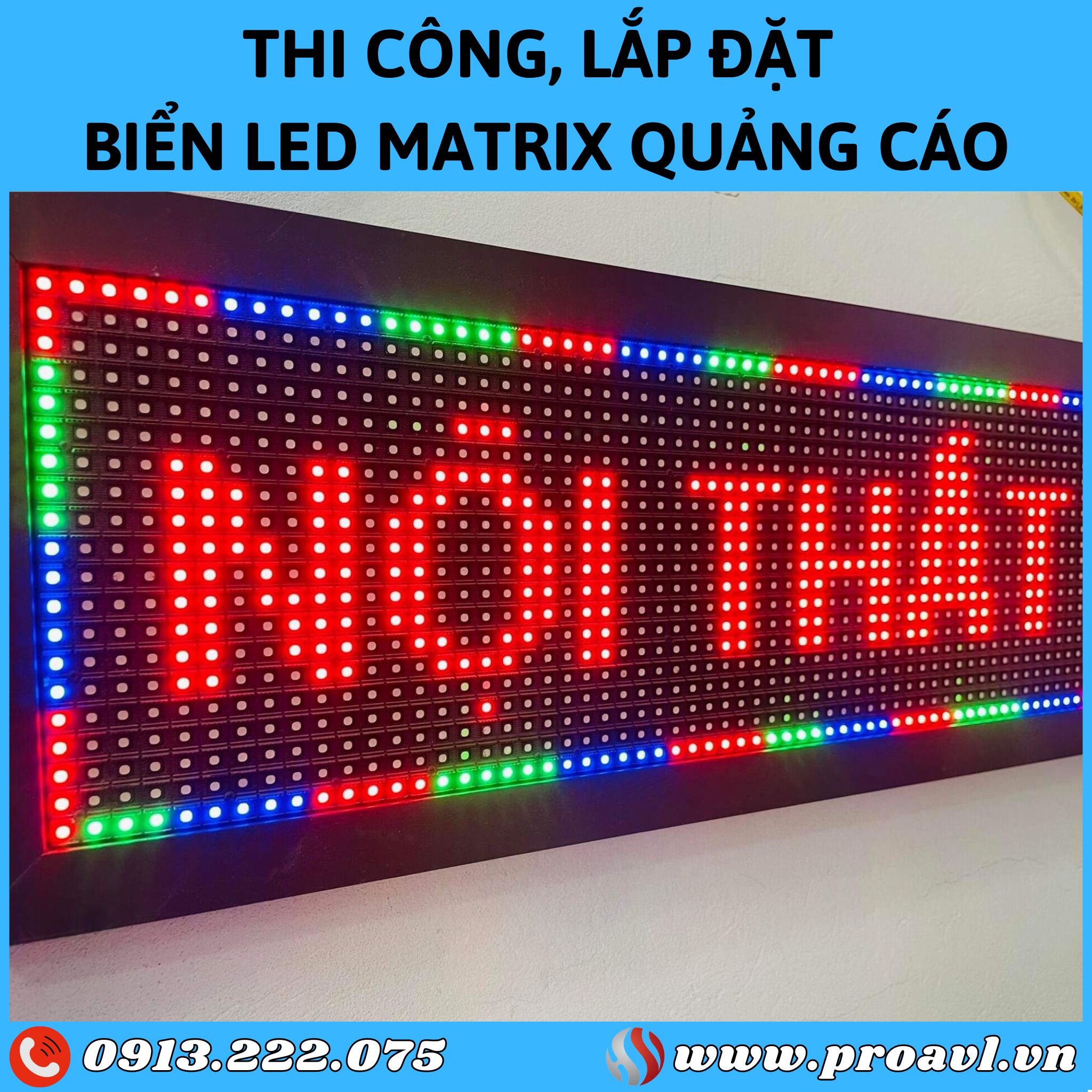 Construction and installation of LED Matrix advertising signs at HSV ProAVL