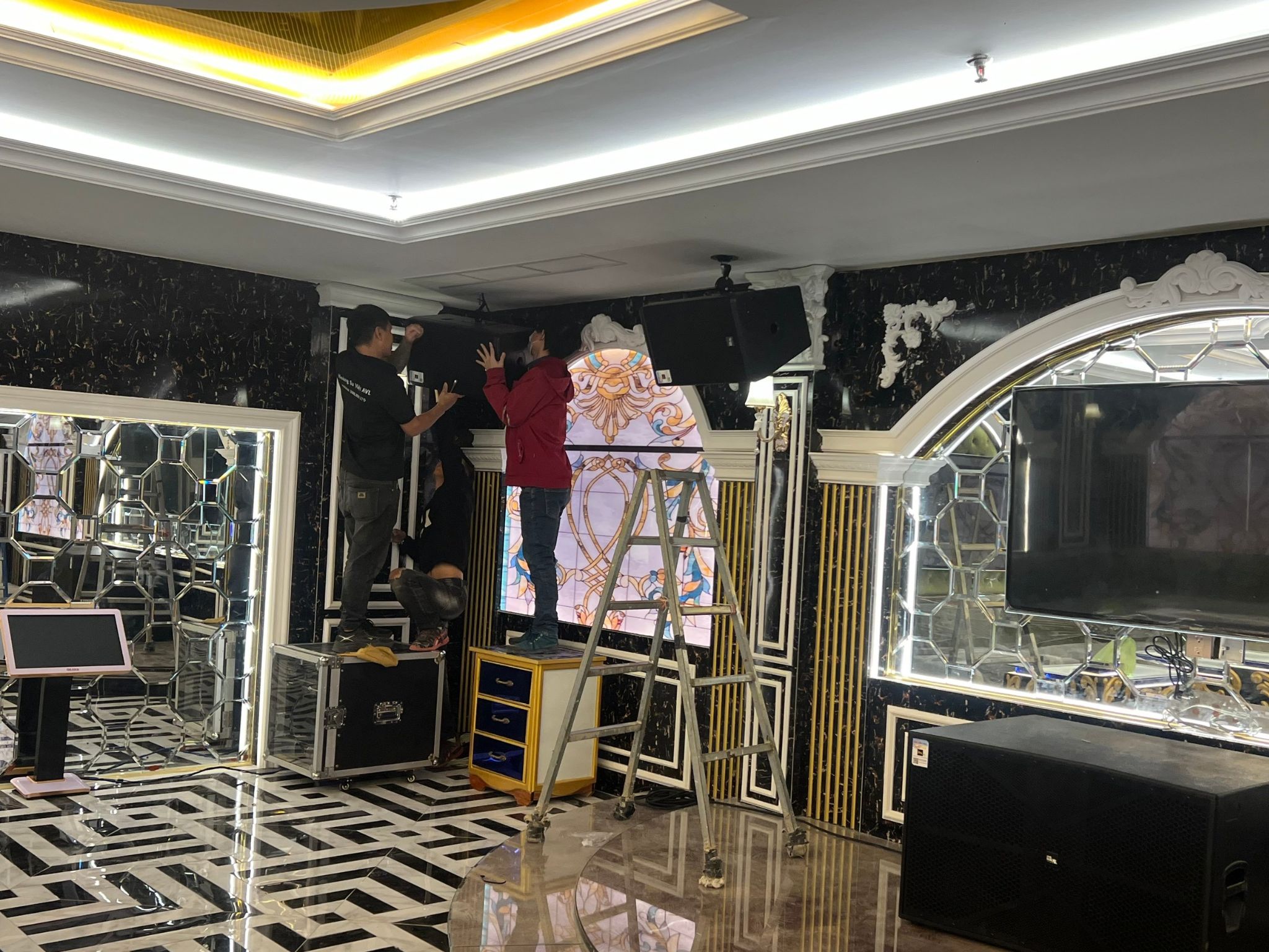 Stage 4: Install Karaoke room speakers 