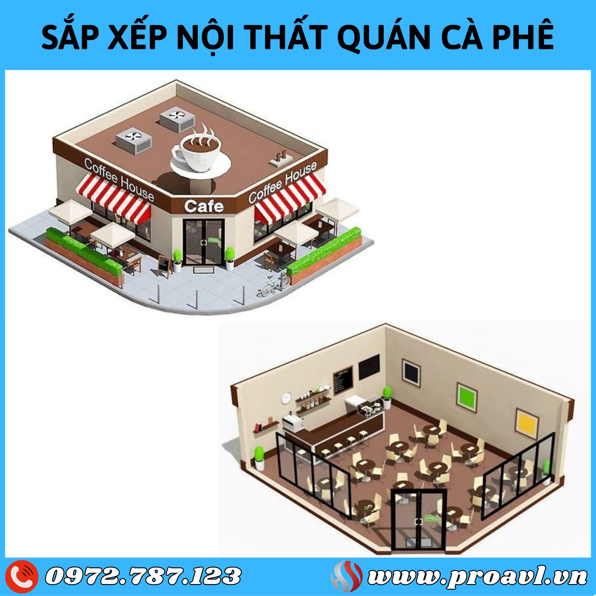 Arrange cafe furniture